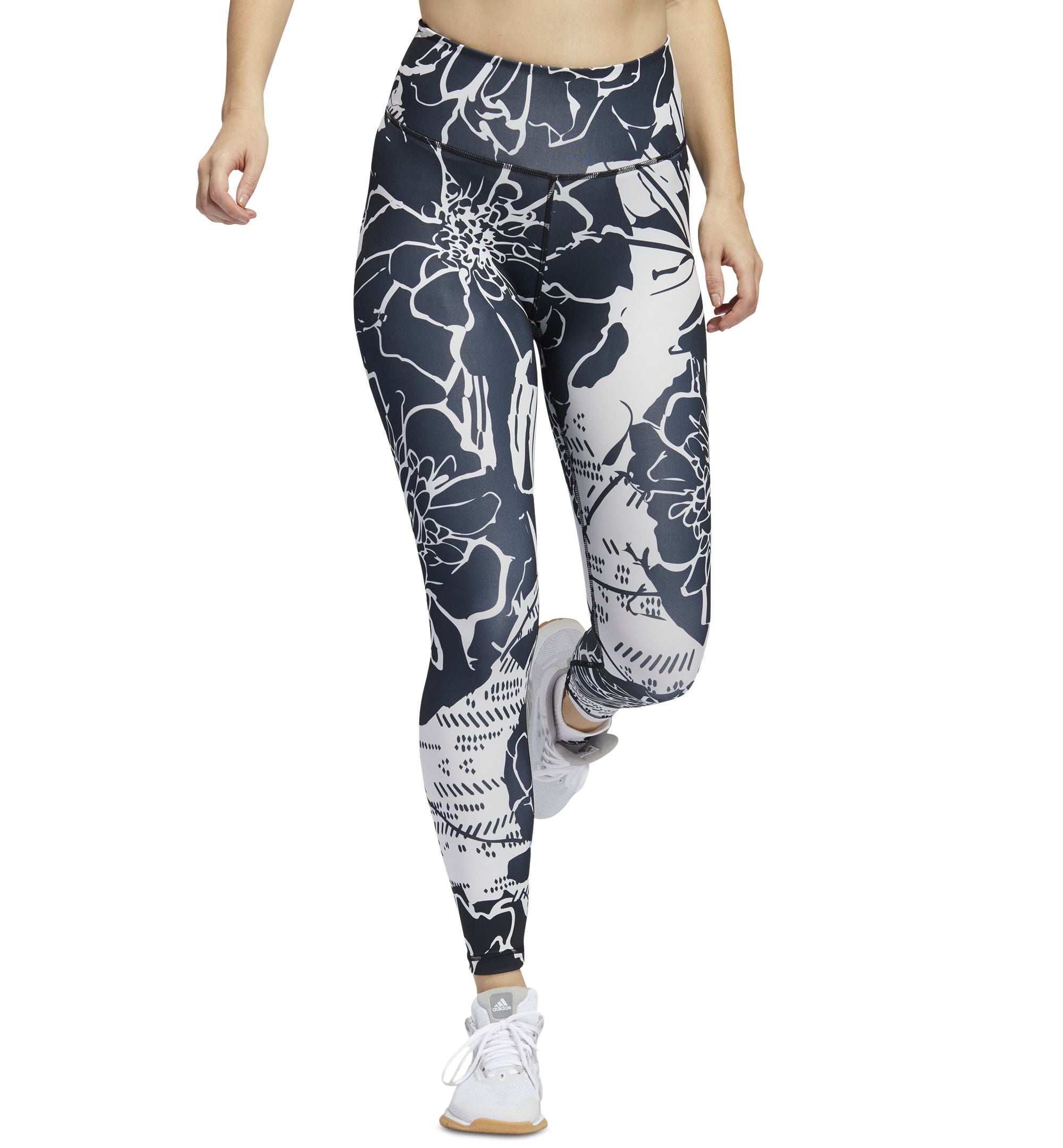Adidas Womens Optime Flower Training 7/8 Leggings