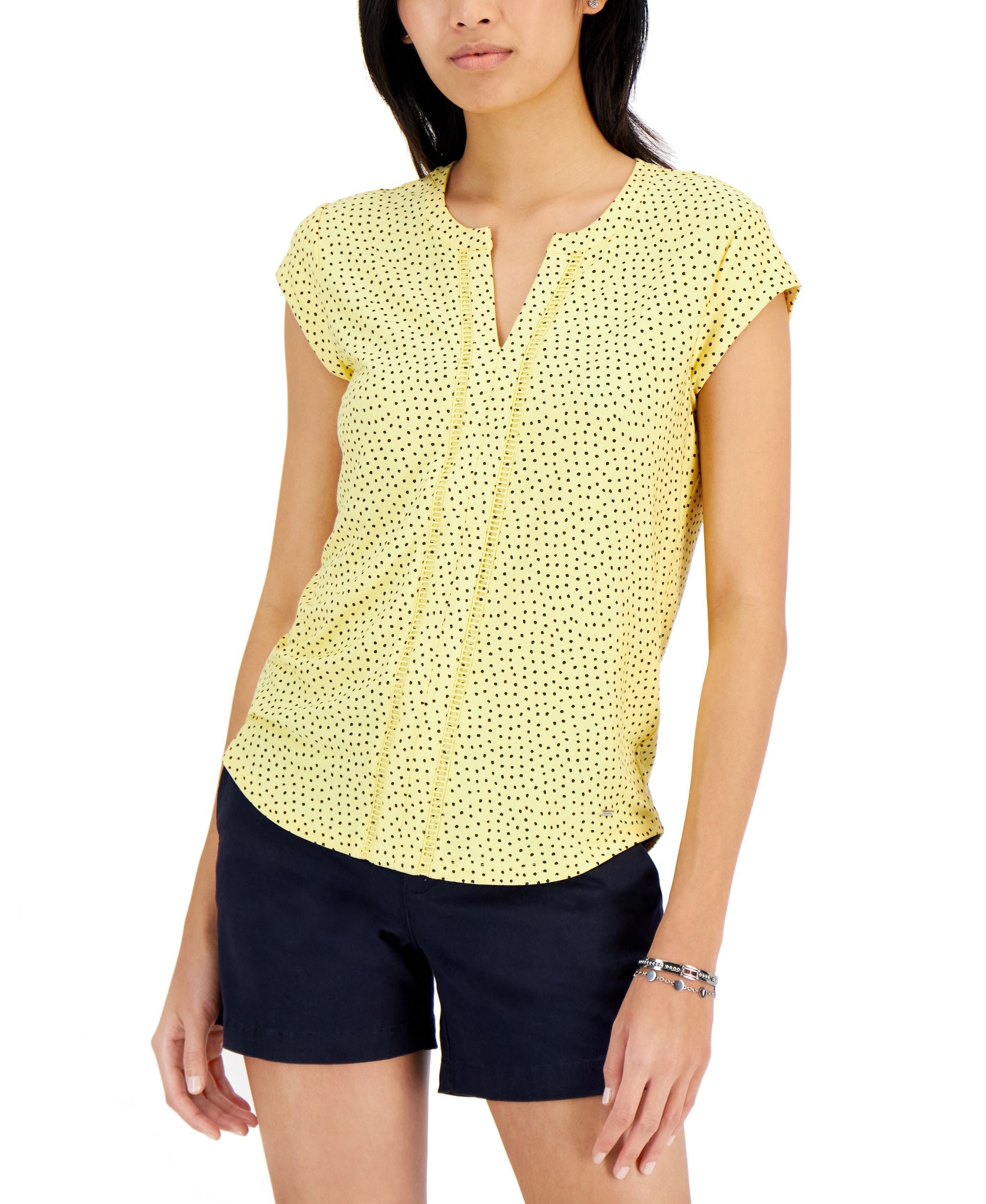 Tommy Hilfiger Womens Polka Dot Top