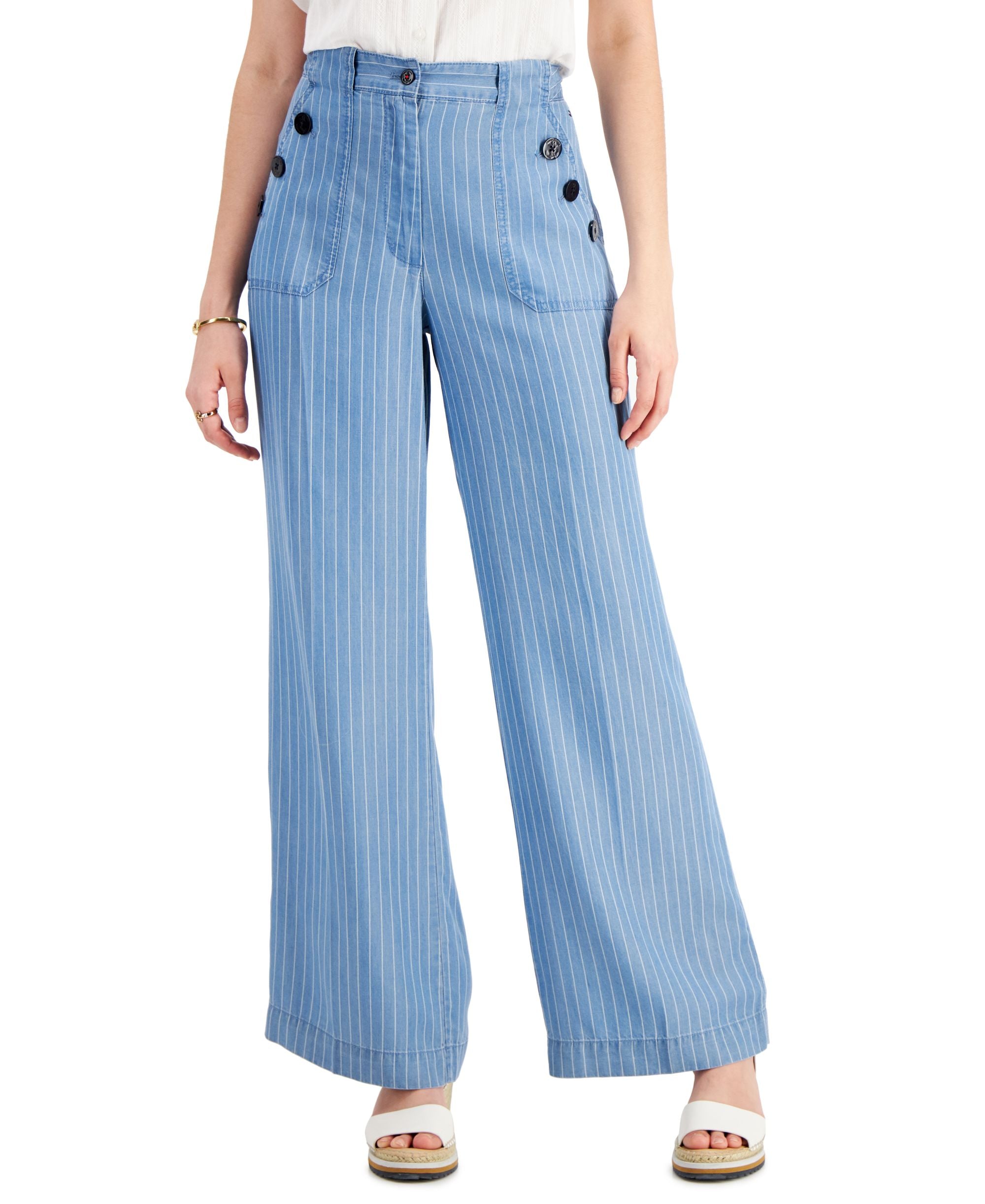Tommy Hilfiger Womens Striped Sailor Pants