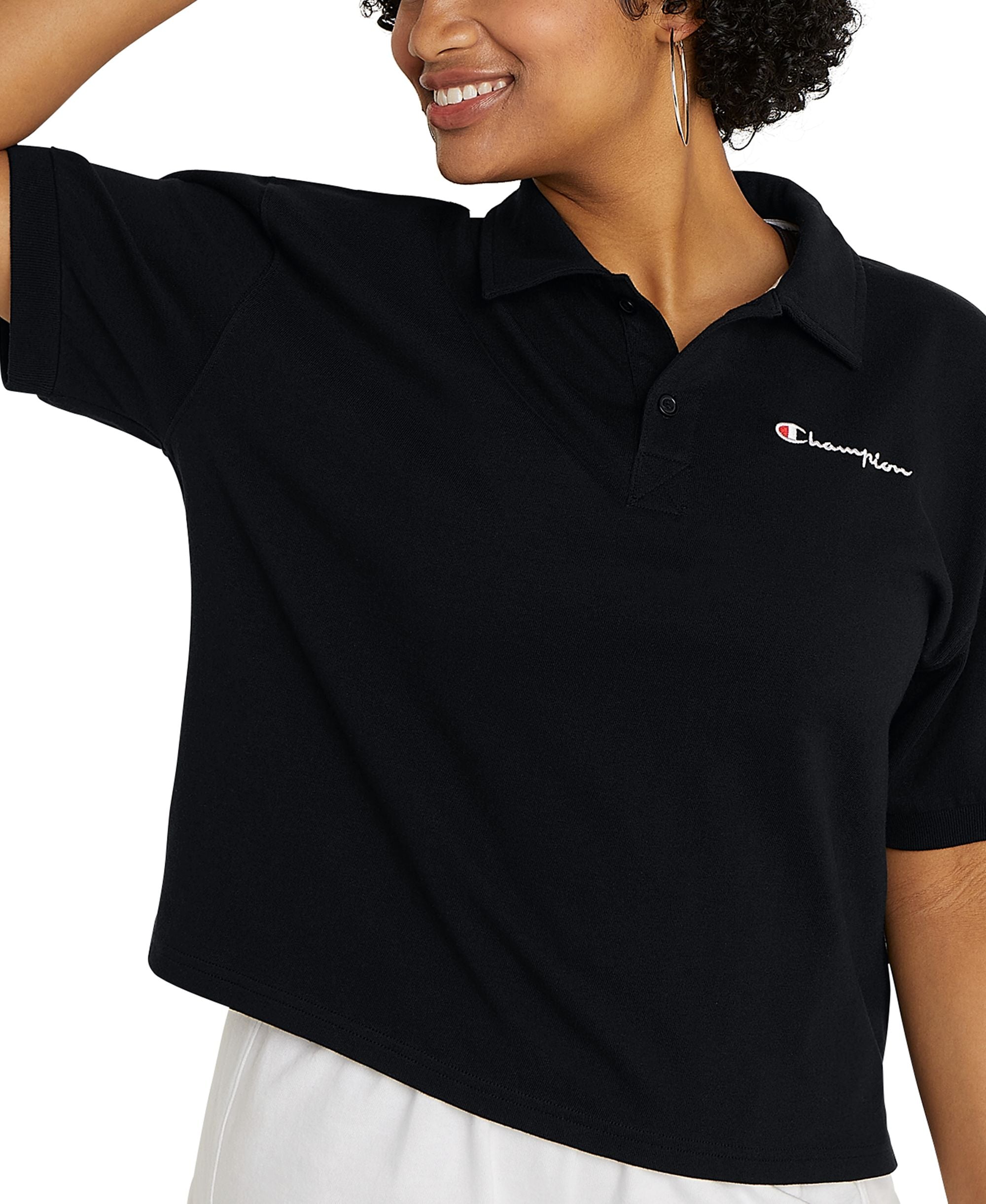 Champion Womens Mid Weight Jersey Polo Top