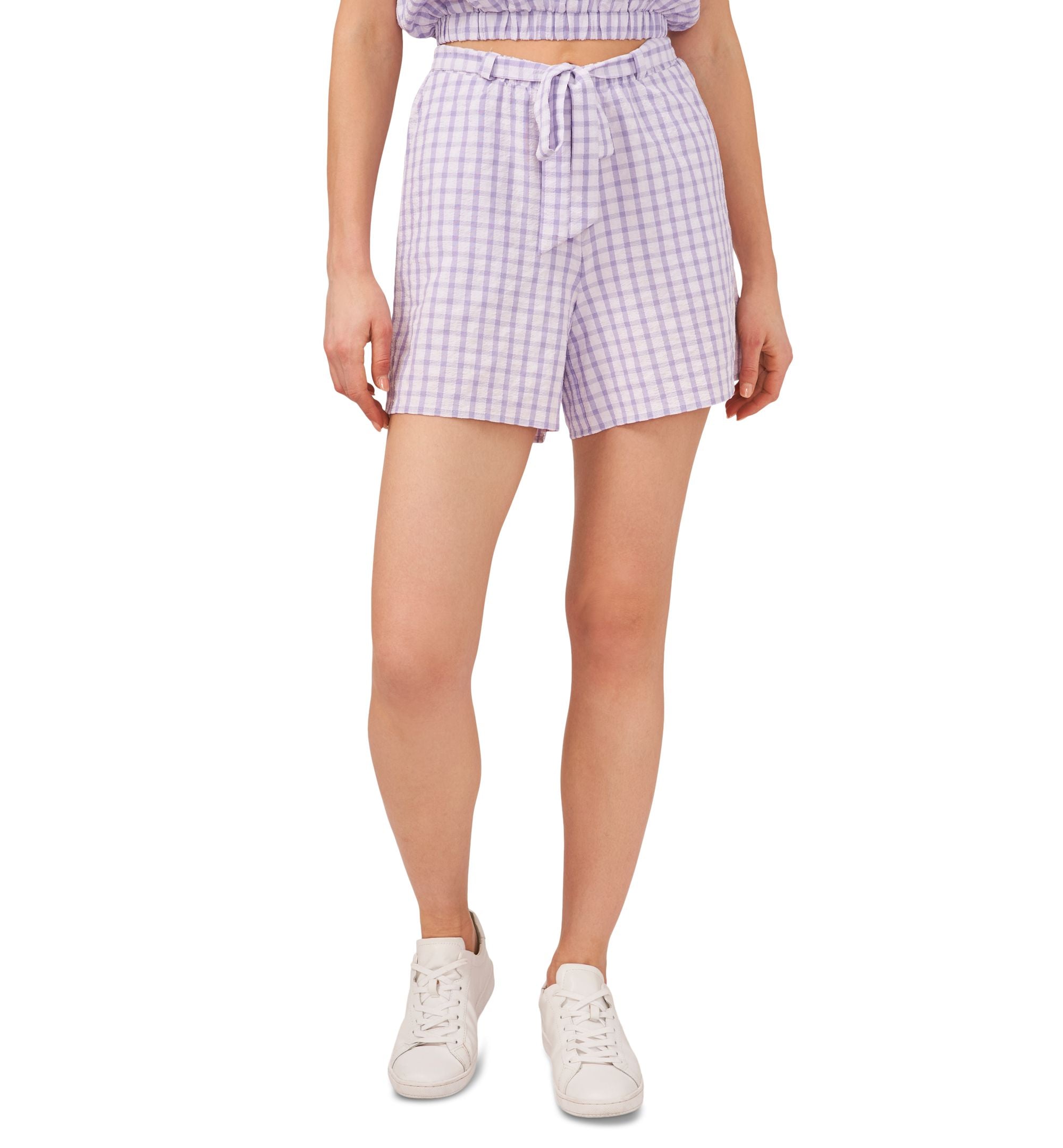 Riley Rae Womens Checkered Print Pull On Shorts