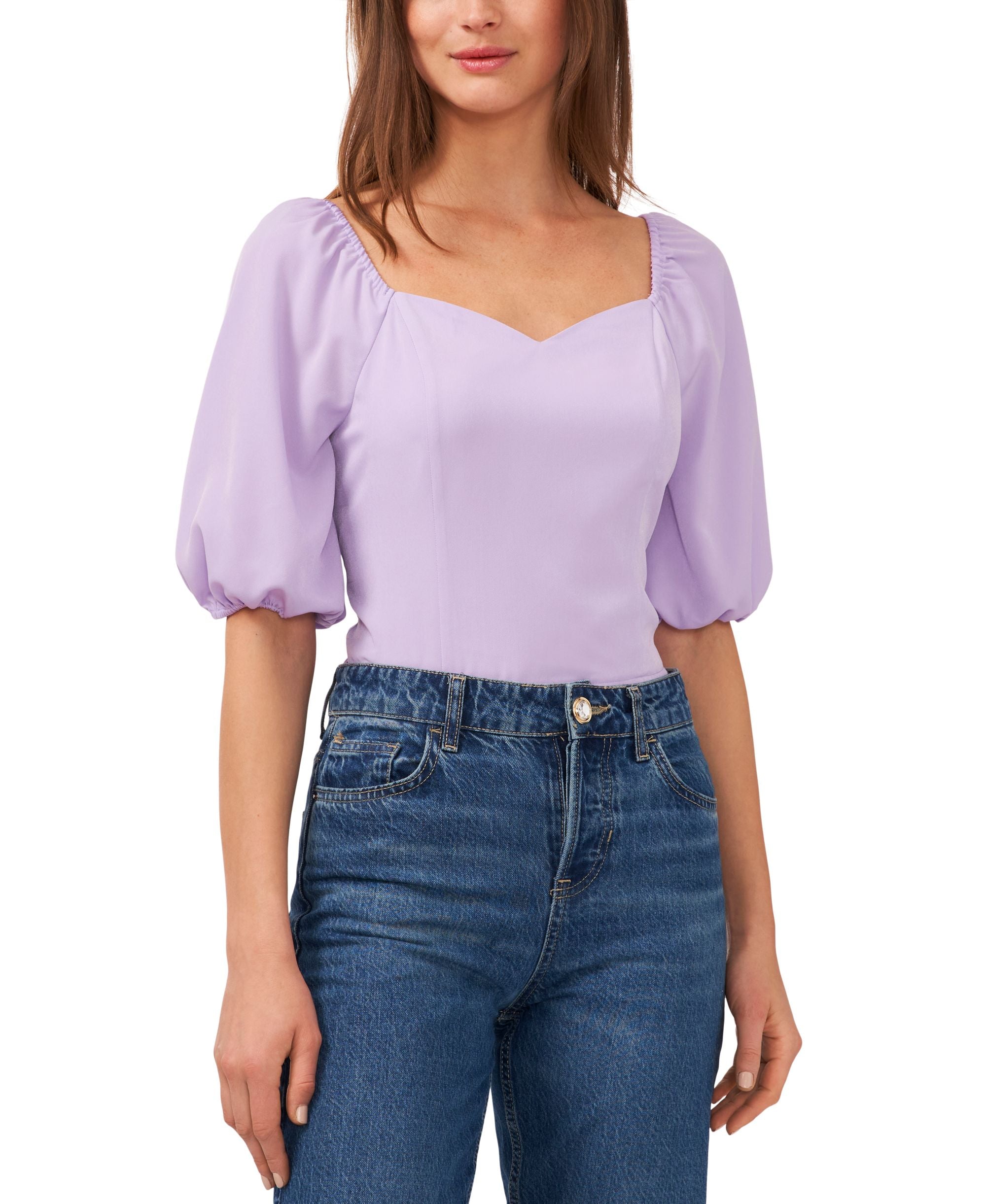 Riley Rae Womens Puff Sleeve Top