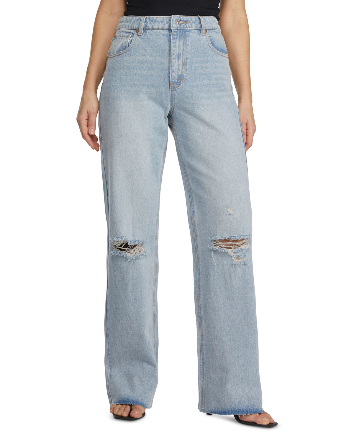 Juniors' Wide Straight-Leg Jeans