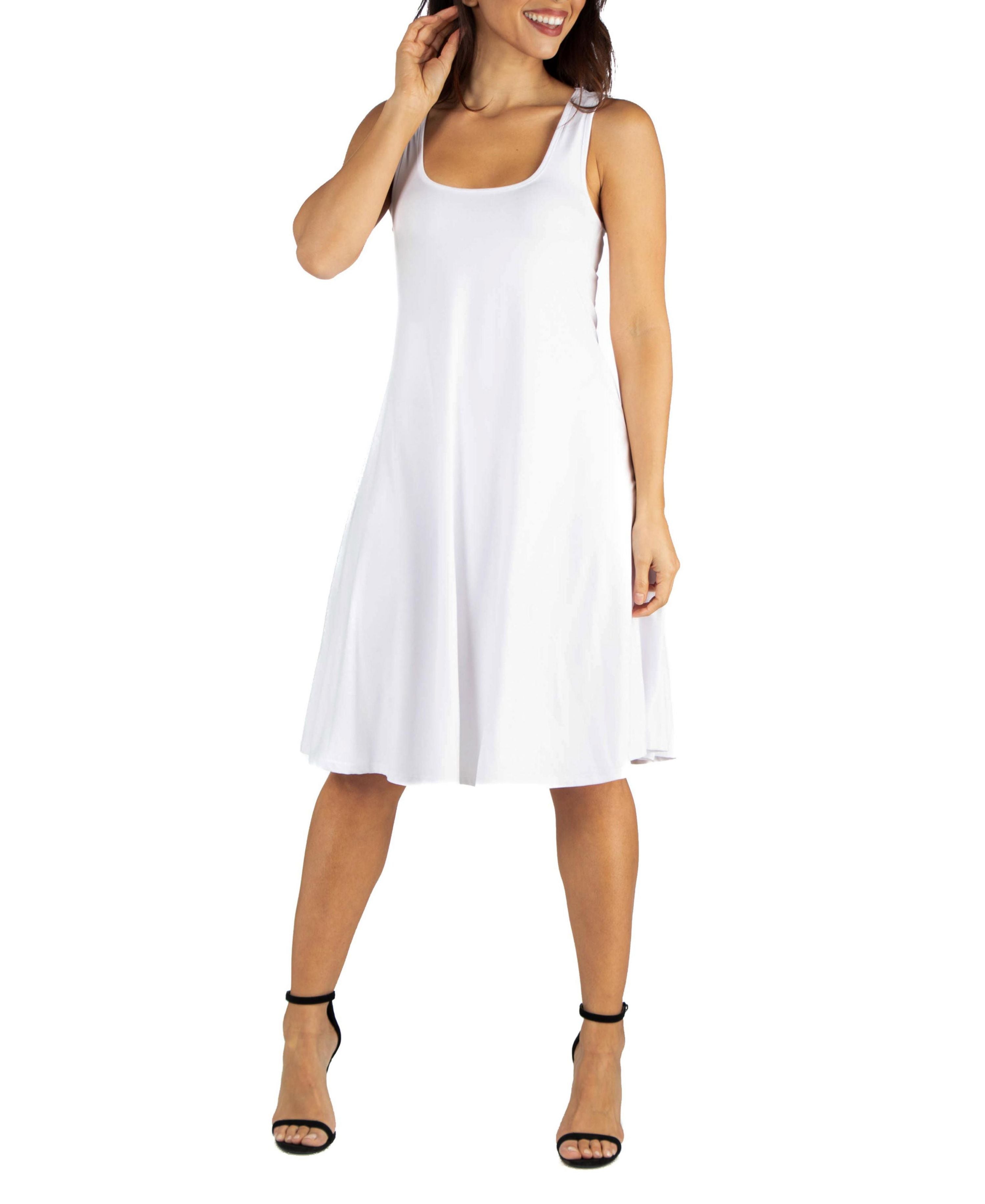 Women's Sleeveless A-Line Fit and Flare Skater Dress