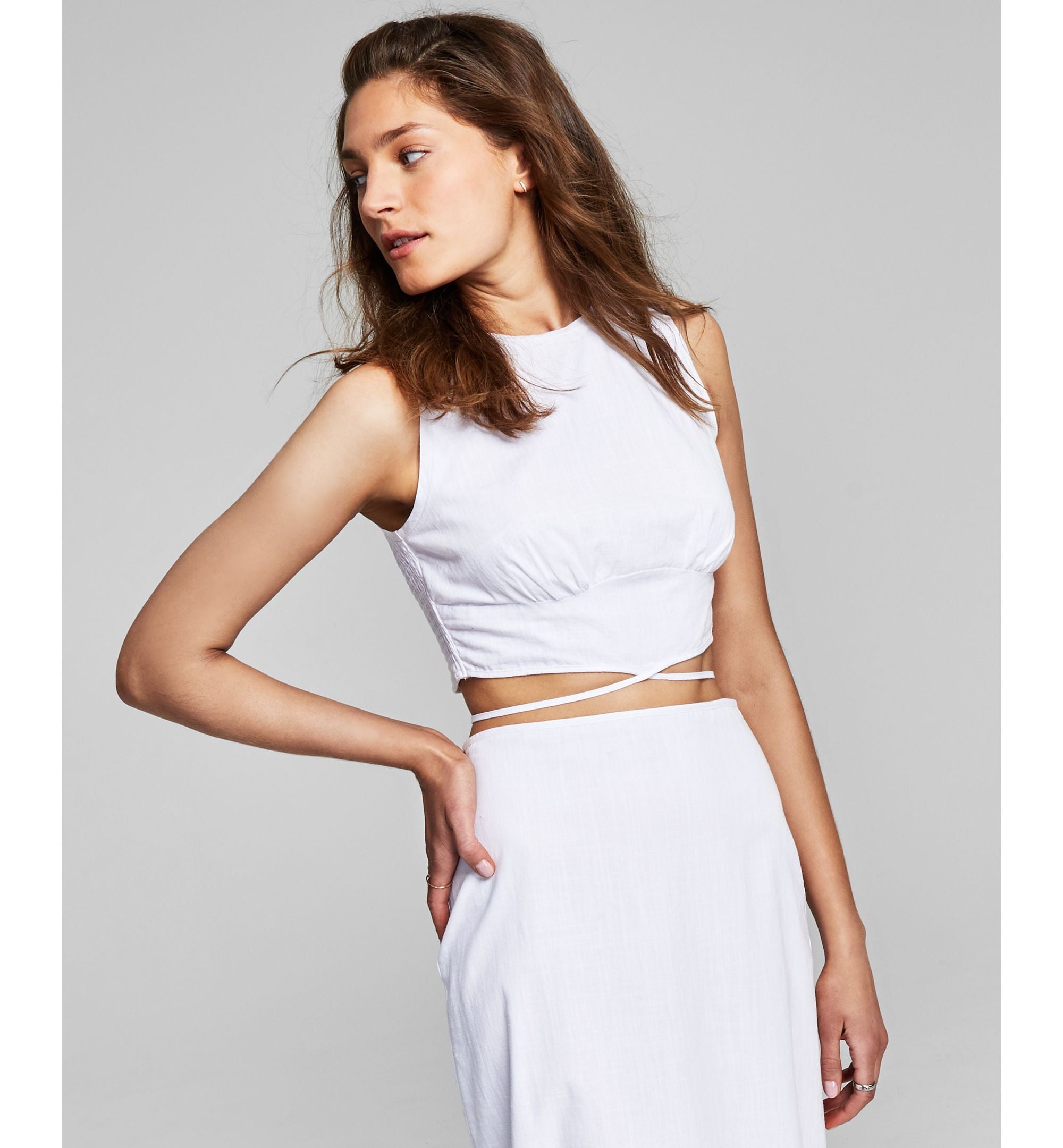 Now This Womens Tie Waist Top