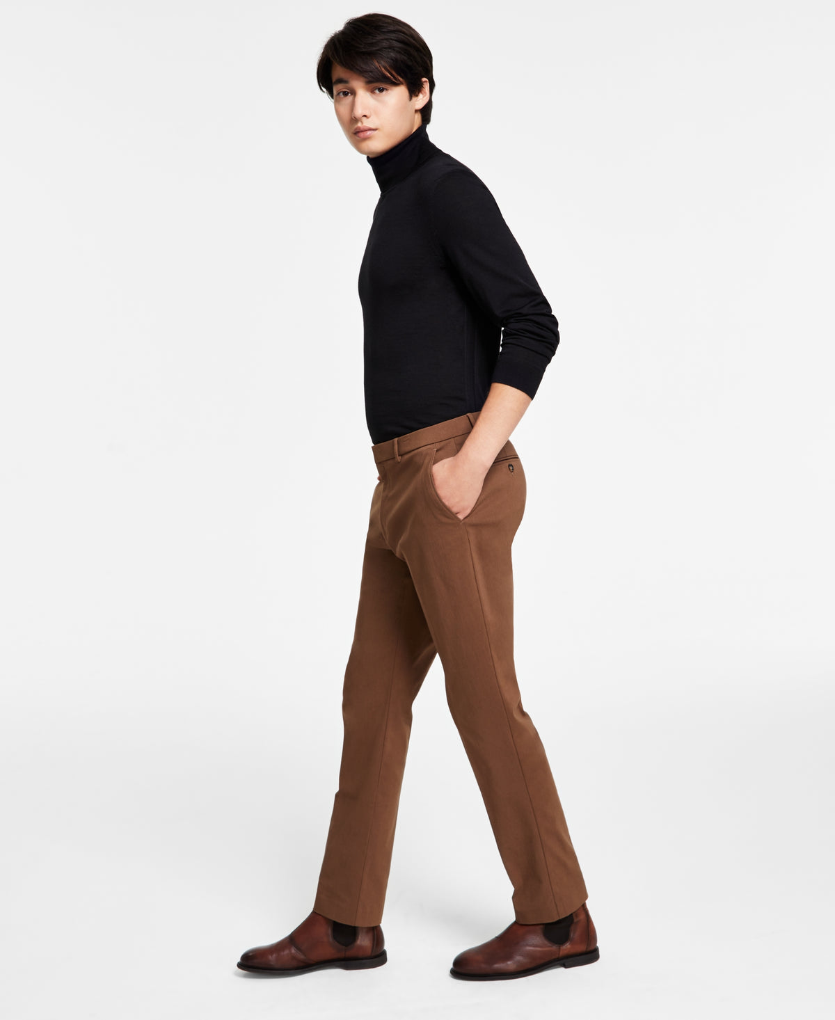 Men's Modern-Fit TH Flex Stretch Solid Performance Pants