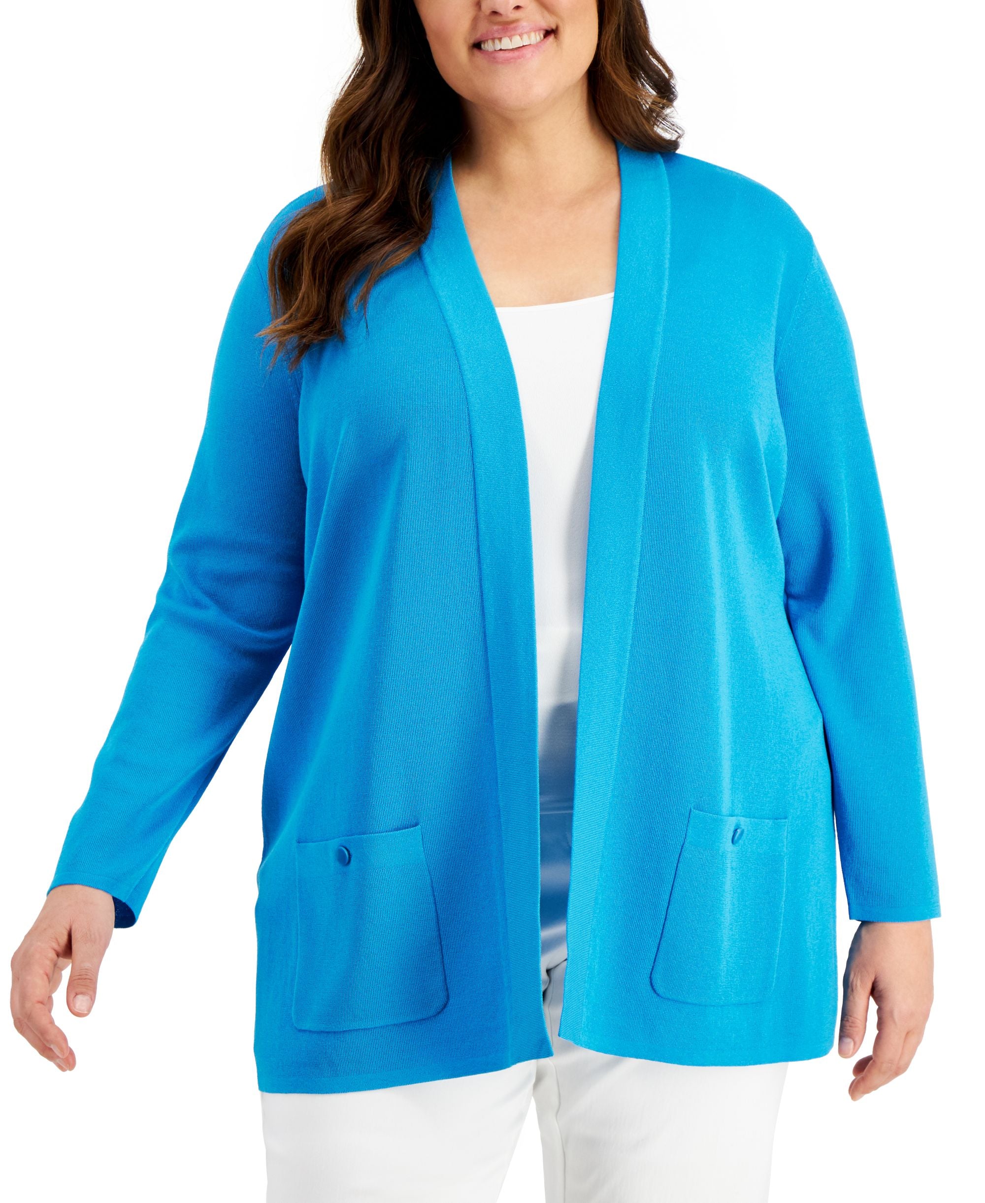 Anne Klein Plus Size Open Front Cardigan