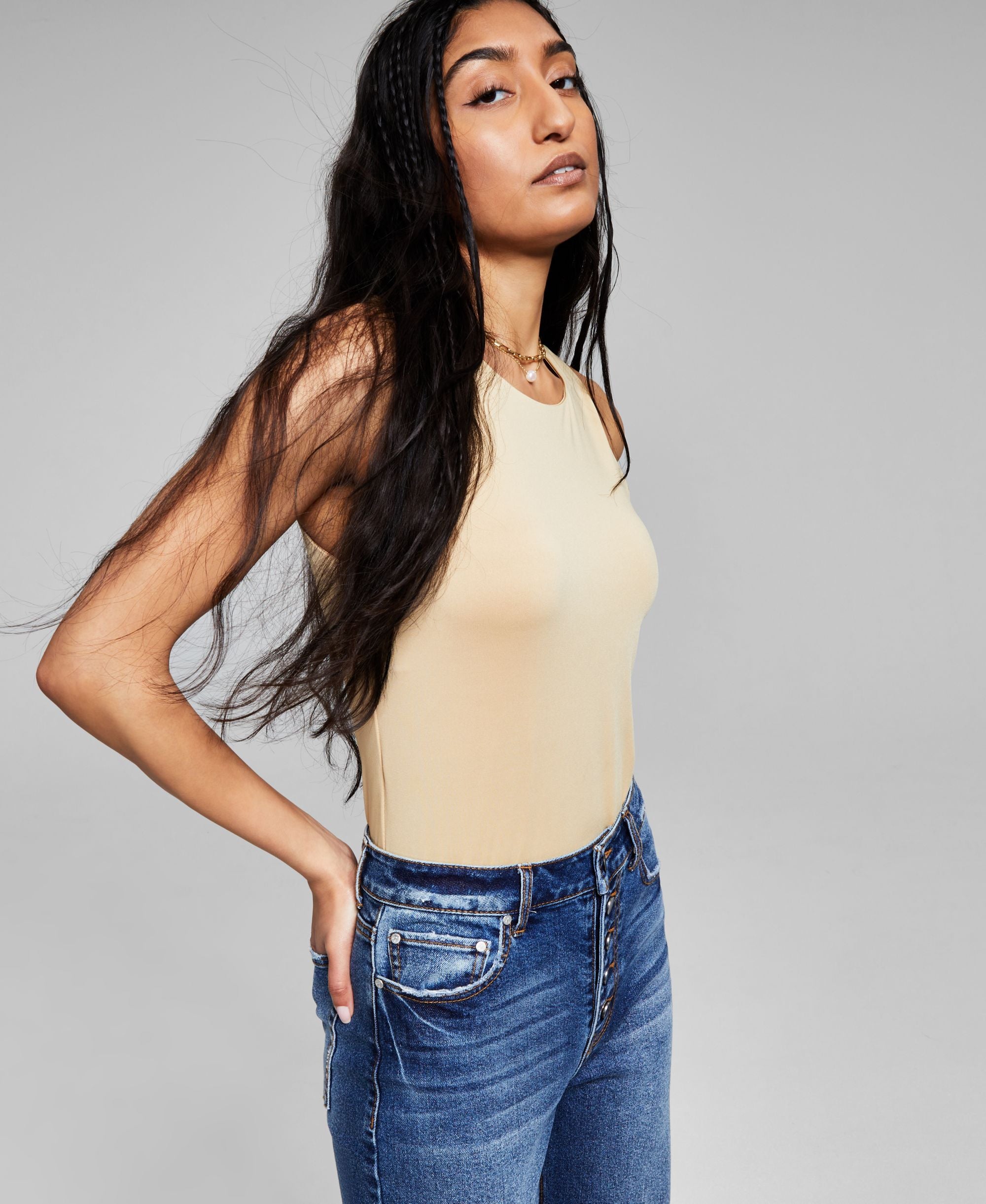 Now This Womens High Neck Bodysuit