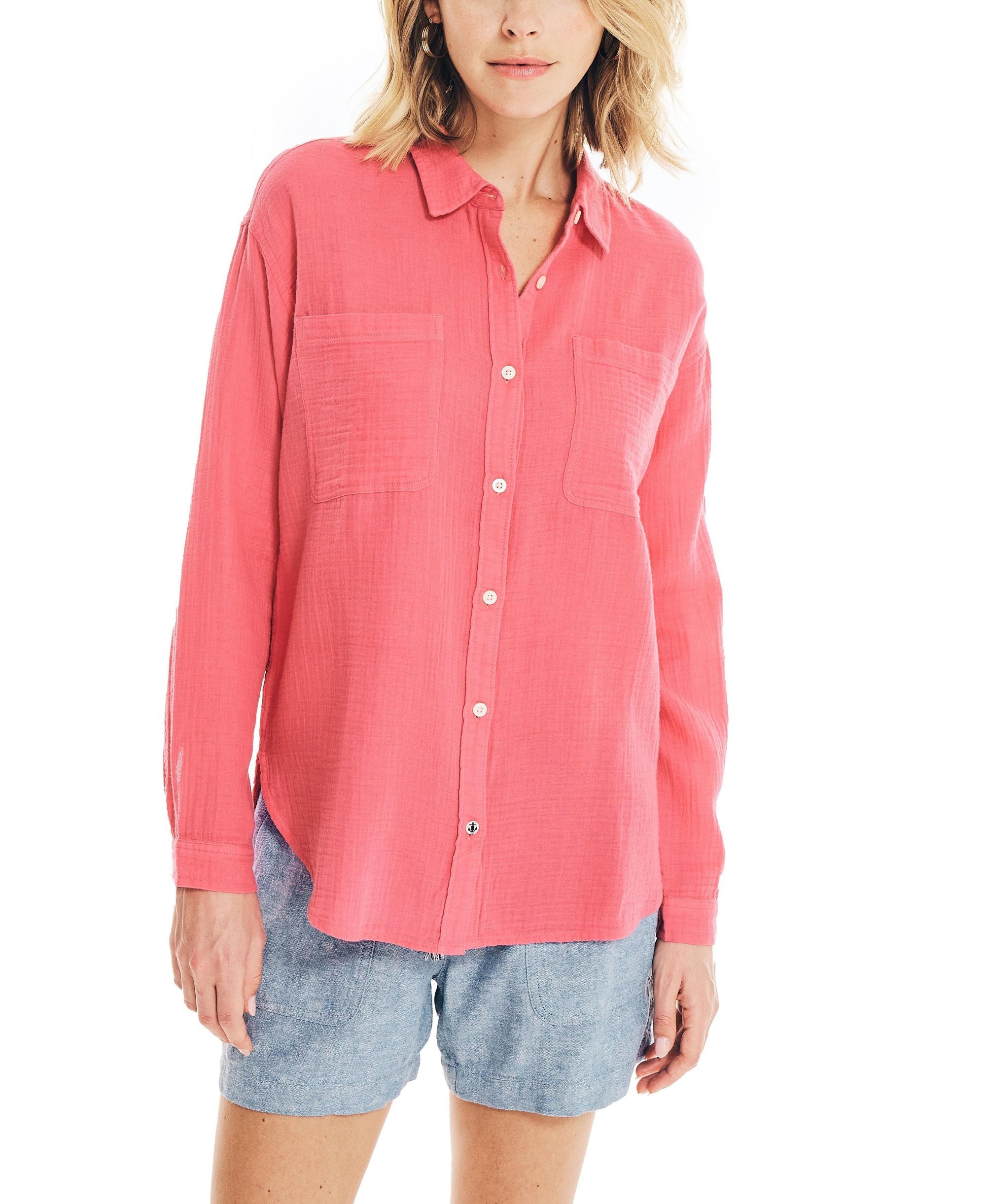 Nautica Womens Weekend Button Down Shirt