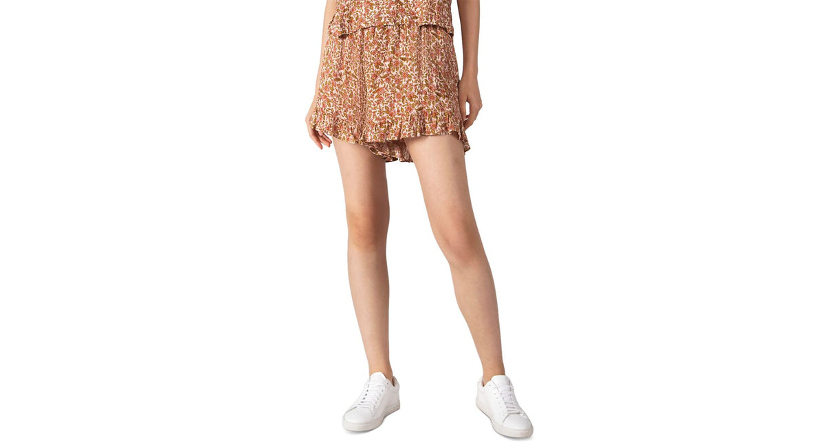 Black Tape Womens Ruffled Hem Shorts