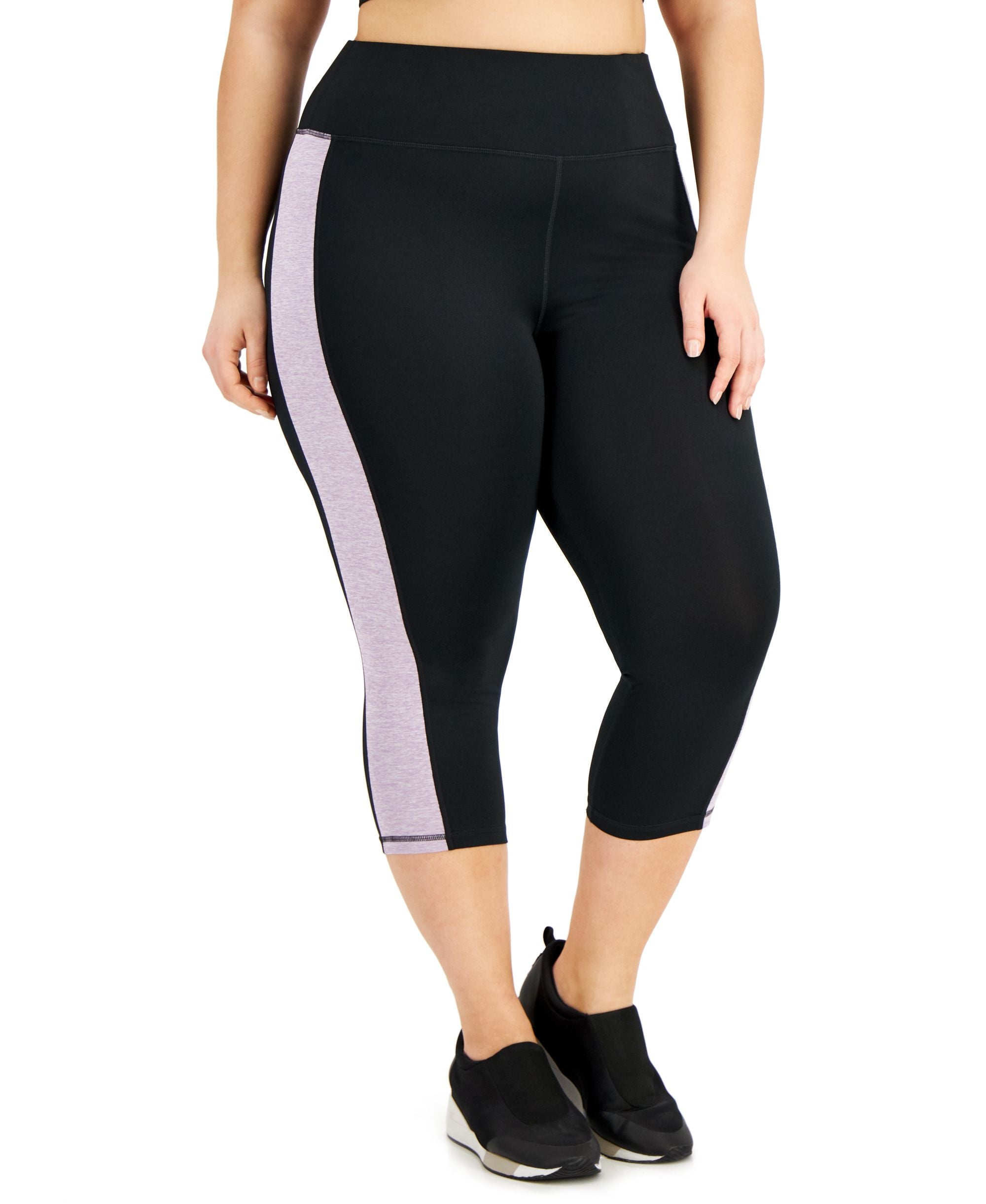 ID Ideology Plus Size Colorblocked Capri Leggings