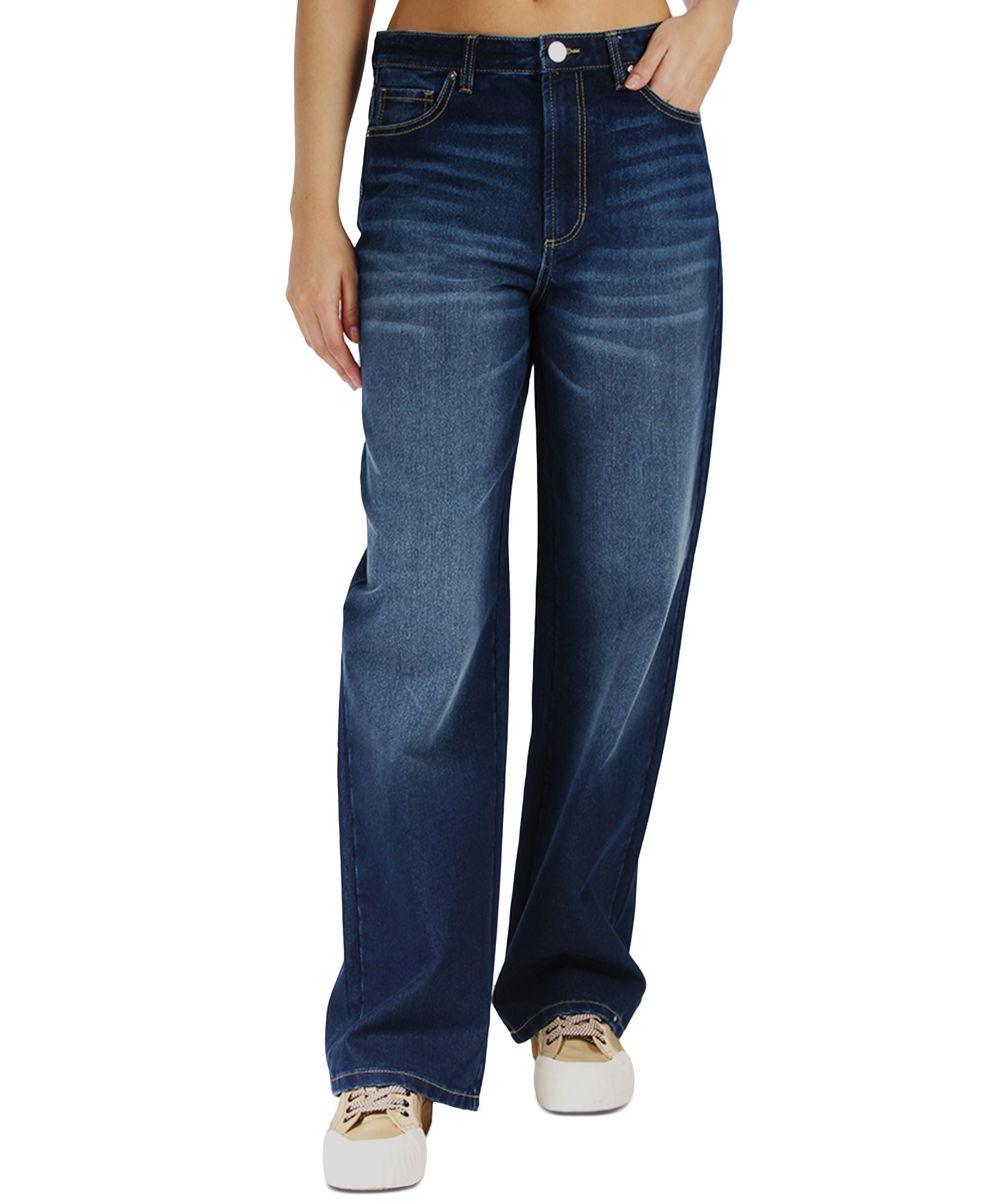 Indigo Rein Juniors Wide Leg Dad Jeans