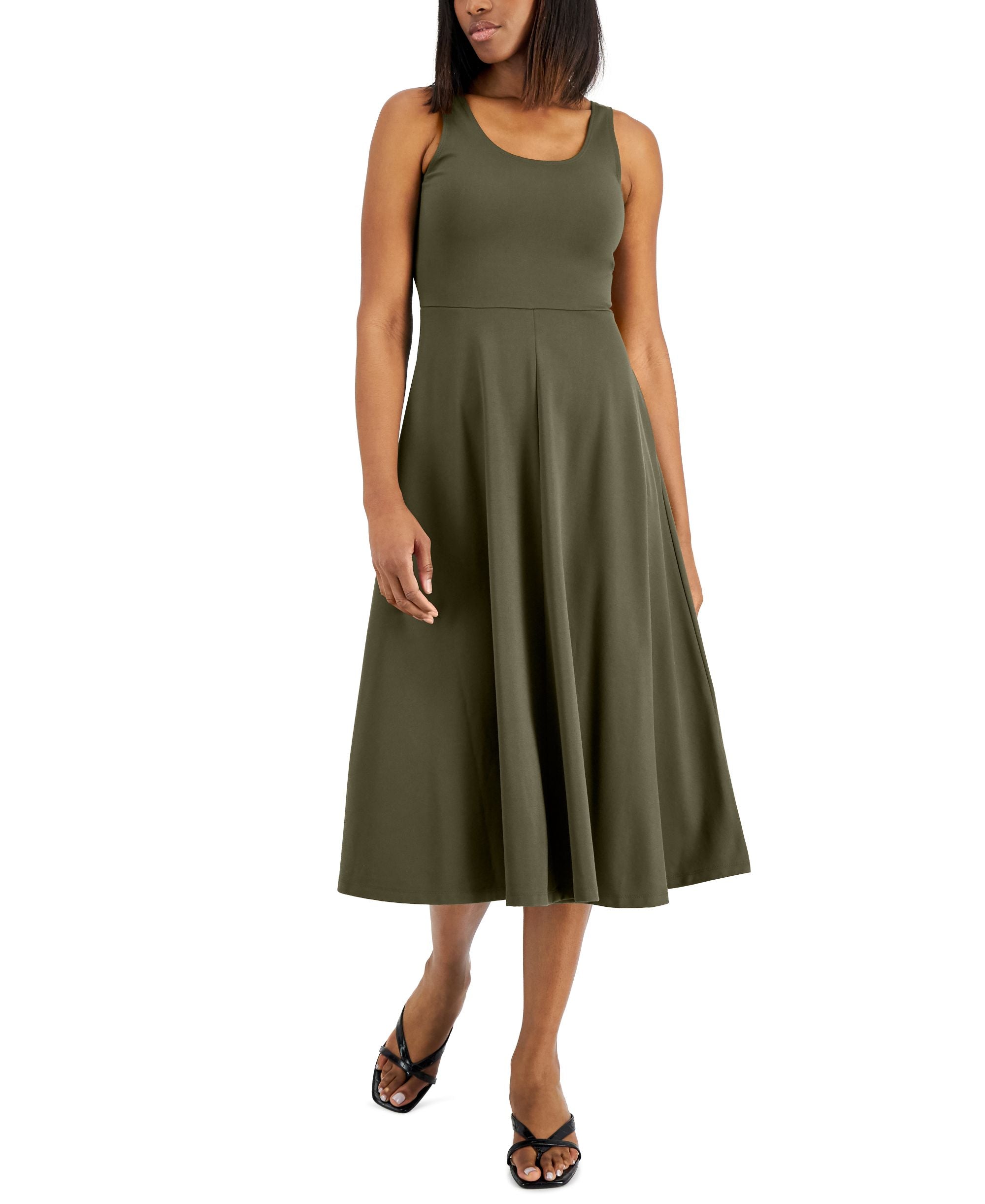 Alfani Petite Scoop Neck Sleeveless Dress