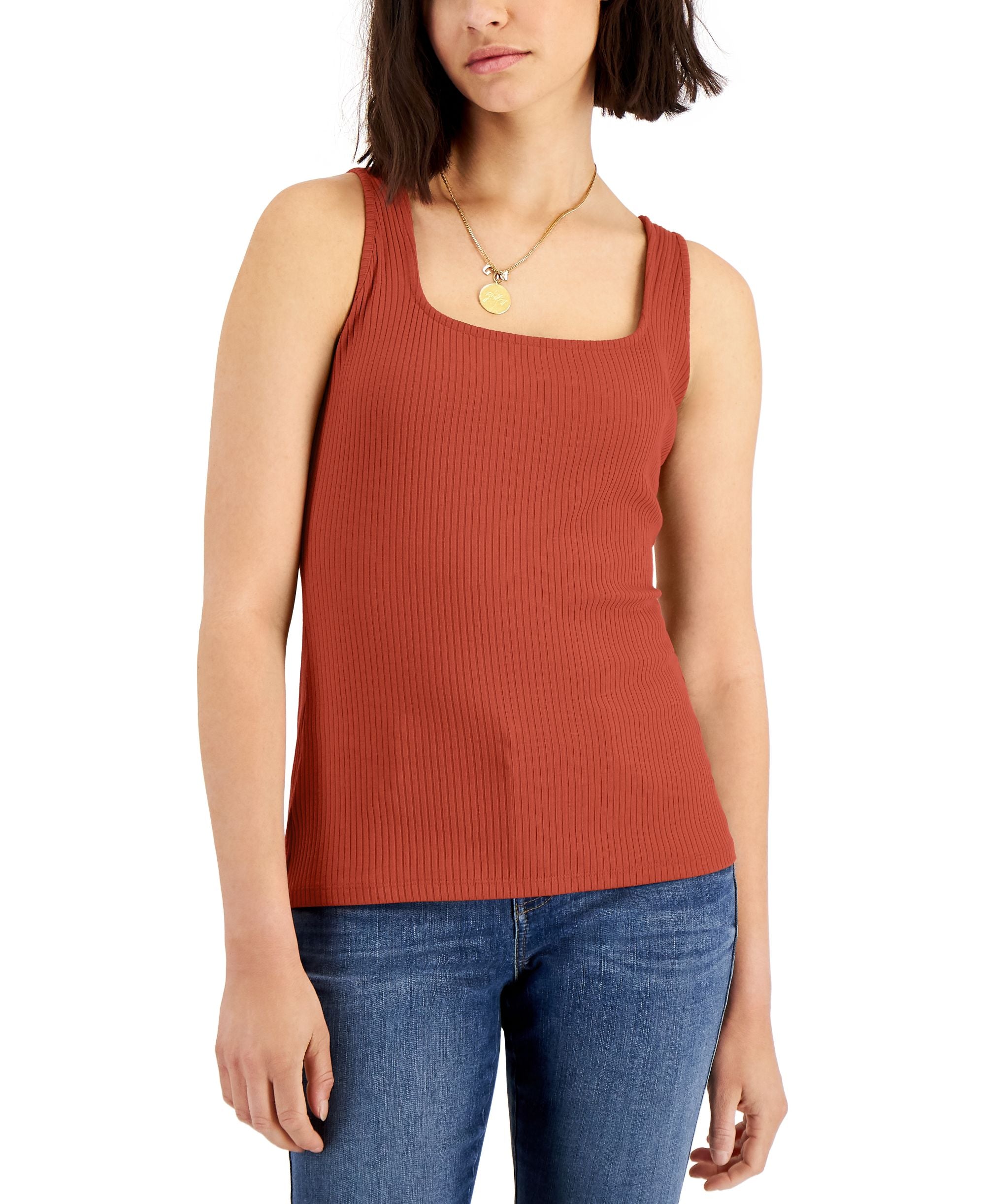 Women's Square Neck Rib Tank