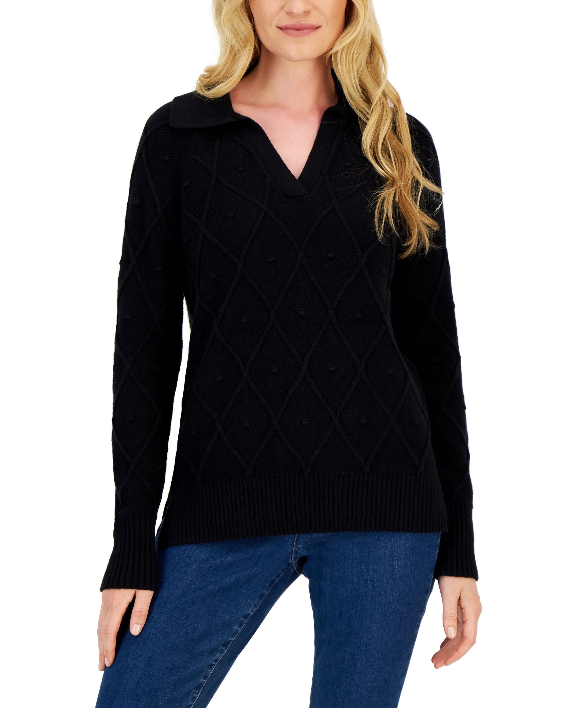 Charter Club Womens Long Sleeve Sweater
