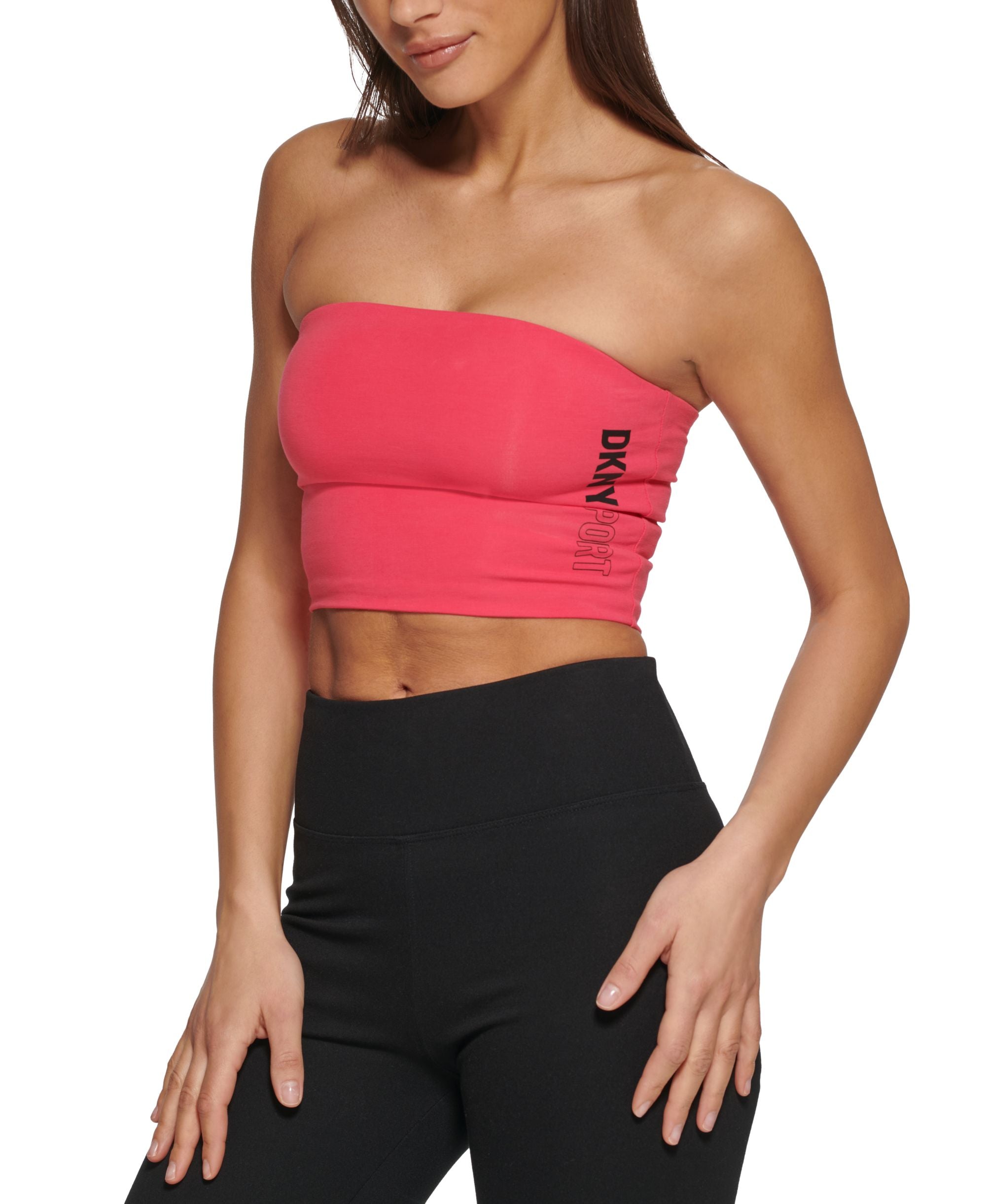 DKNY Sport Womens Exploded Sport Outline Logo Tube Top