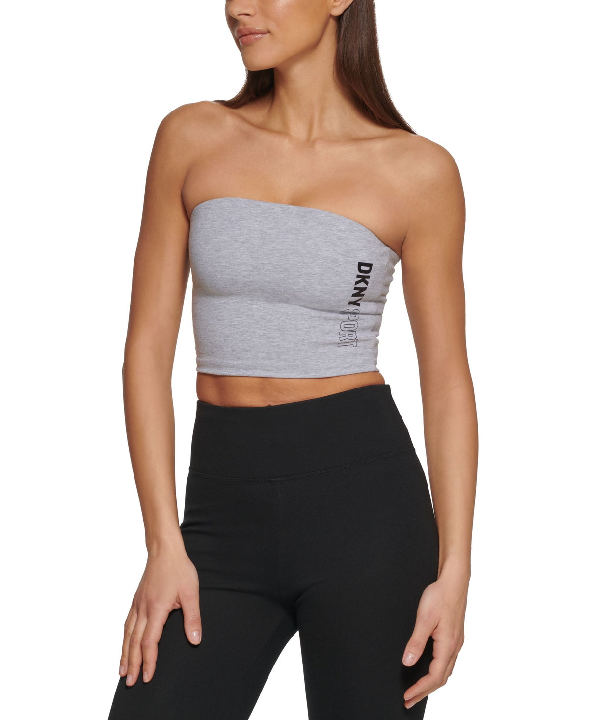 DKNY Sport Womens Exploded Sport Outline Logo Tube Top