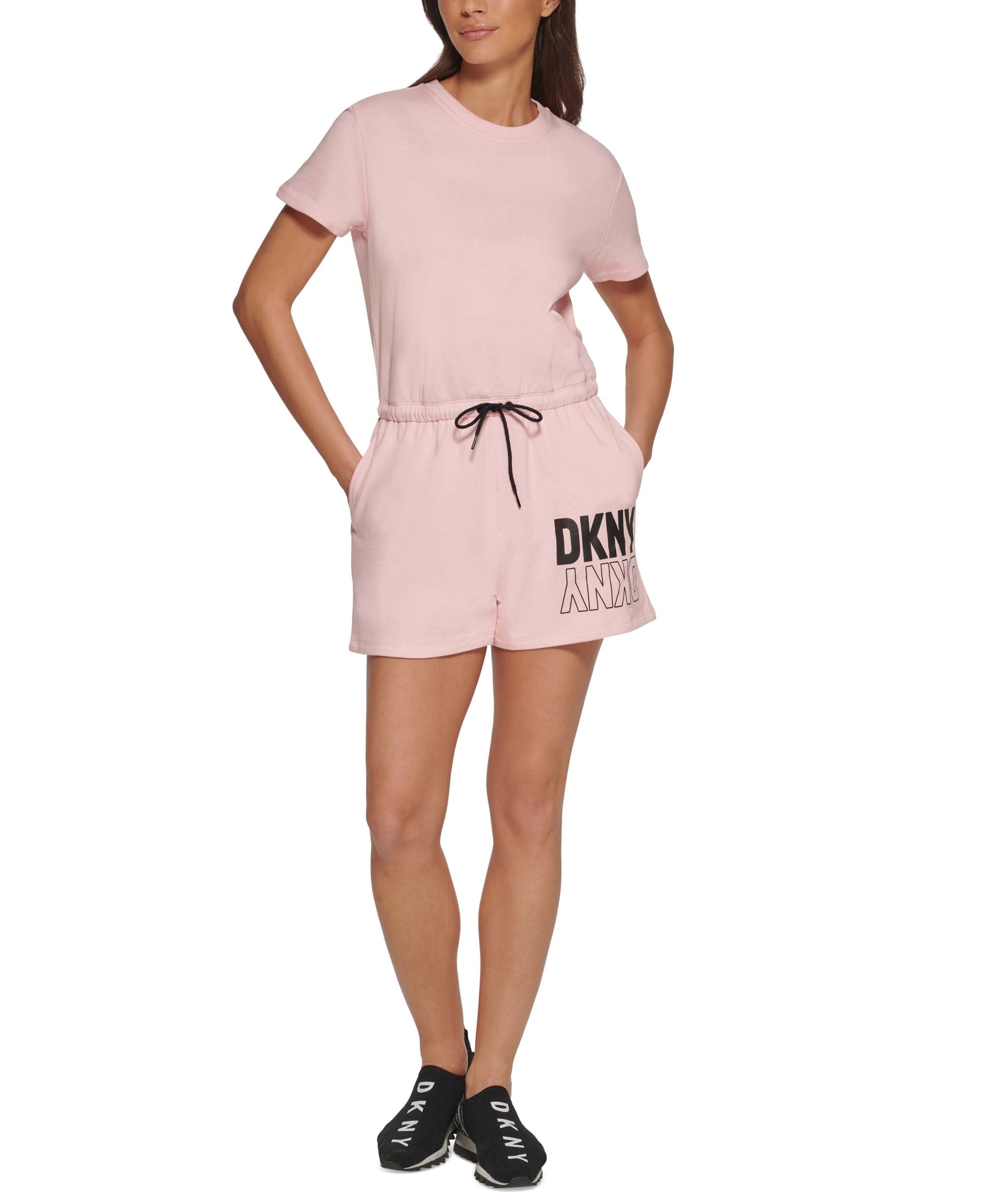 DKNY Sport Womens Flip Reflect Logo Romper