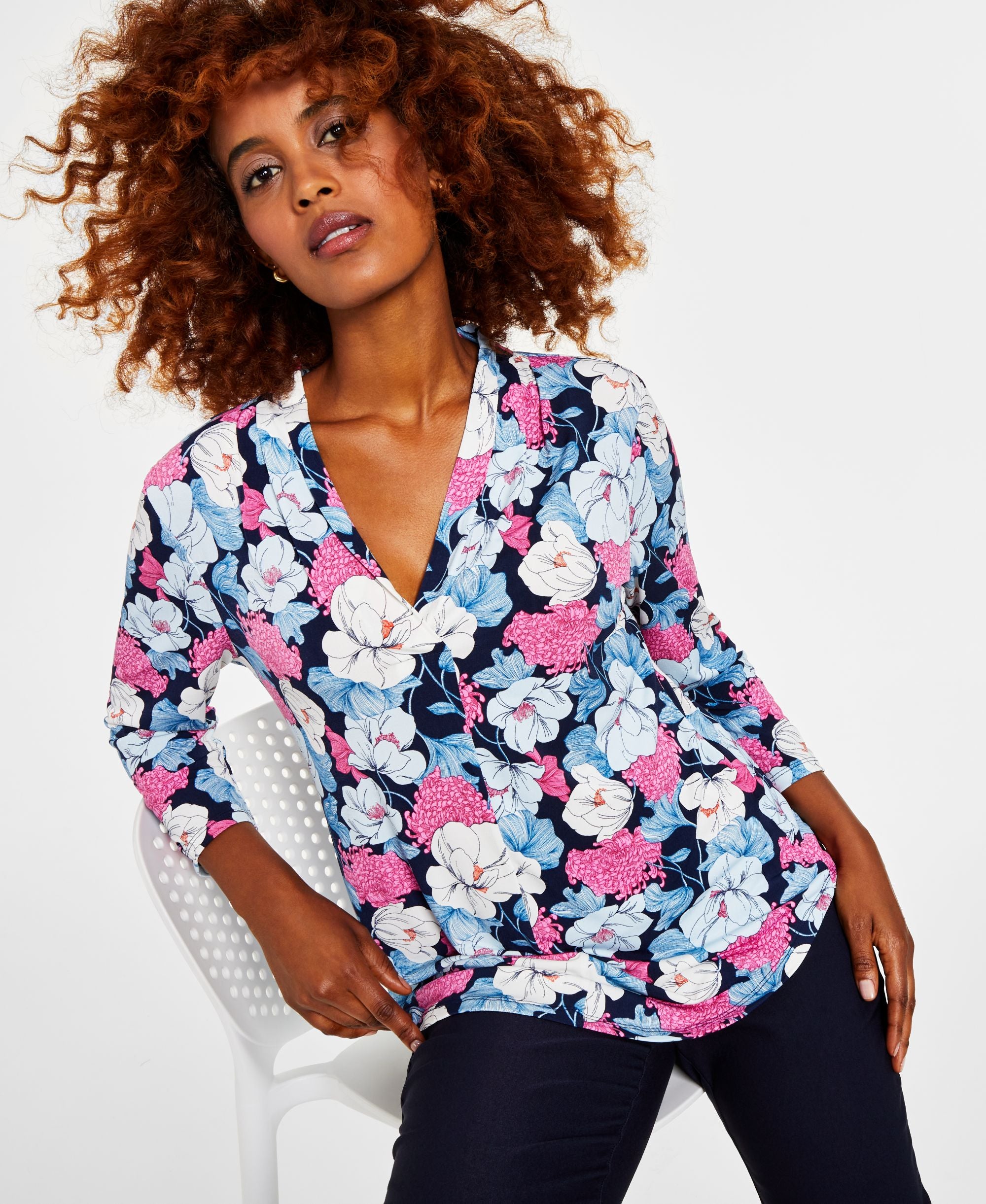 Women's Knit 3/4-Sleeve Top