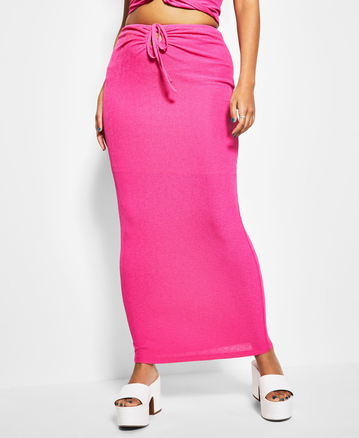 Royalty By Maluma Womens Tie Front Maxi Skirt