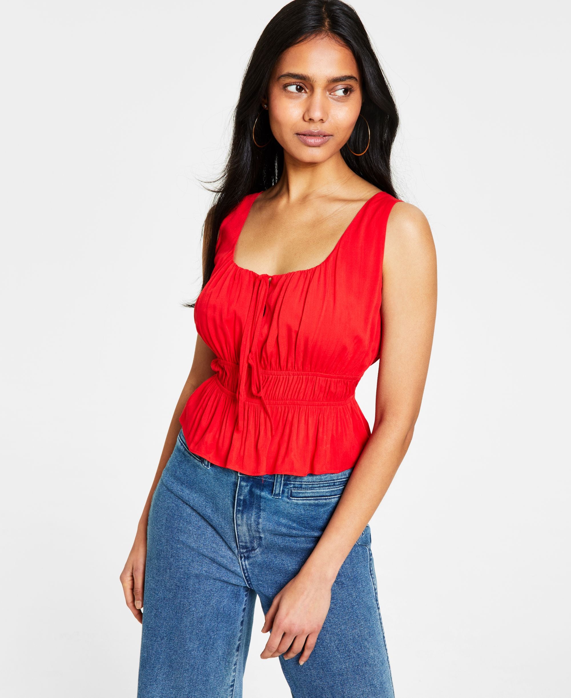 Lucy Paris Womens Aniyah Smocked Top