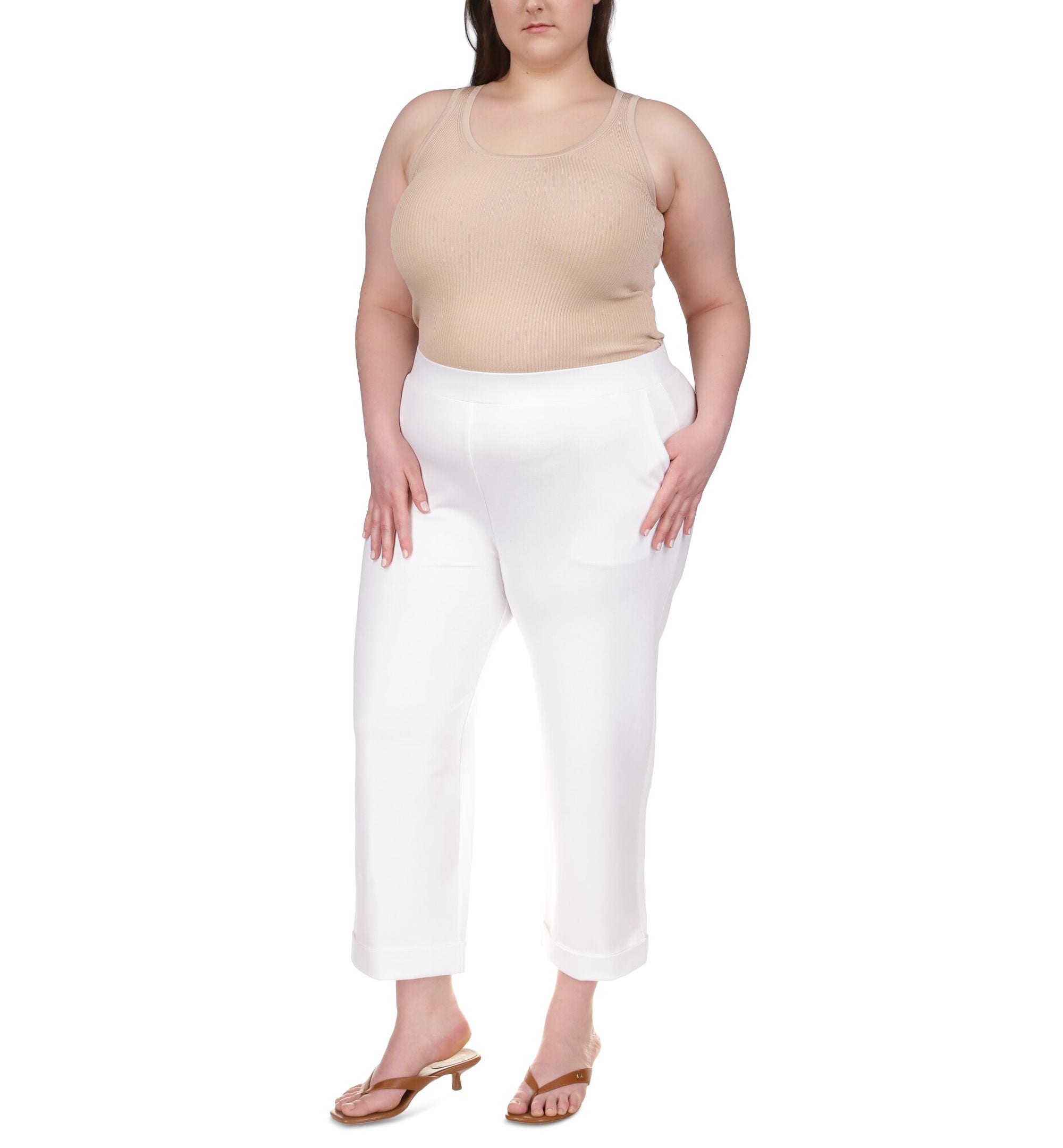 Michael Michael Kors Plus Size Cuffed-Hem Pull-On Pants