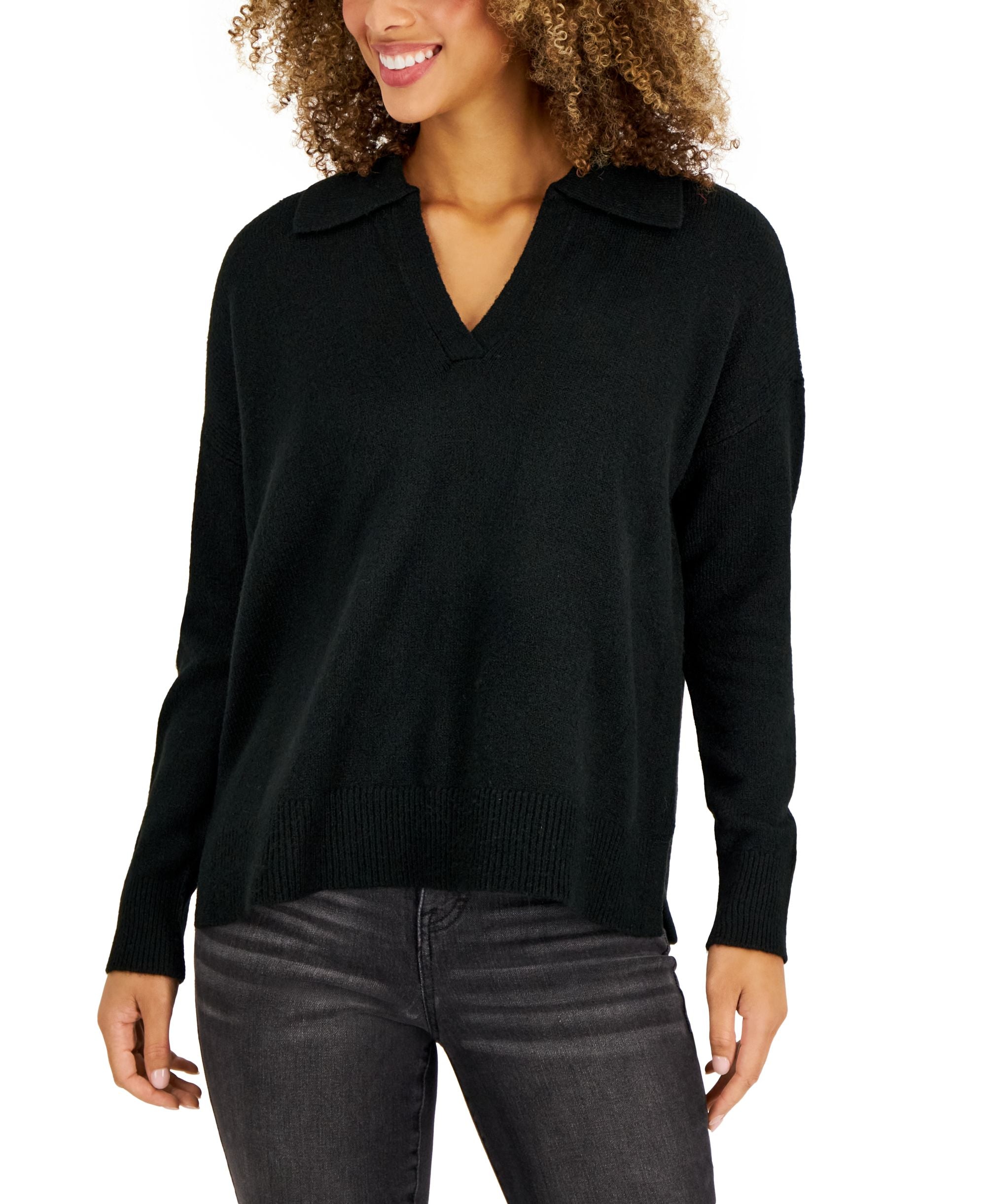 Style & Co Petite Polo Pullover Sweater
