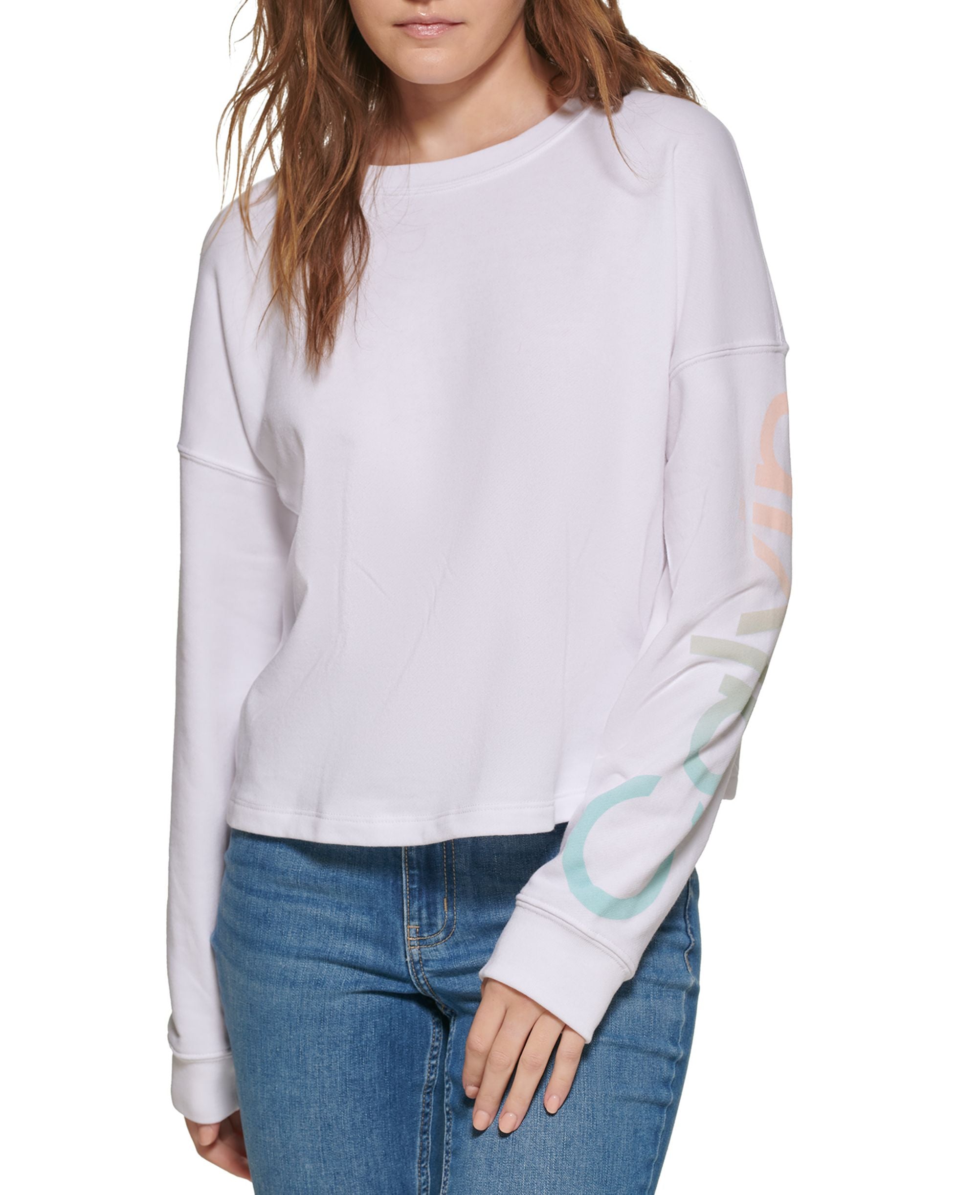 Calvin Klein Jeans Petite Crewneck Long Sleeve T-Shirt