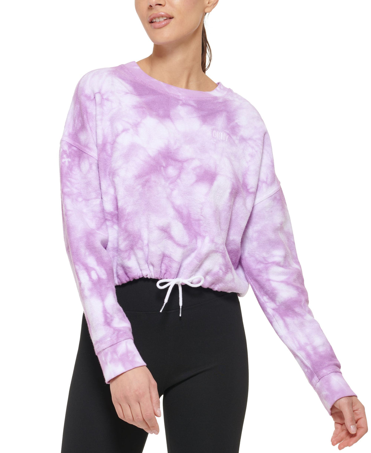 DKNY Sport Womens Cotton Tie Dyed Sweatshirt