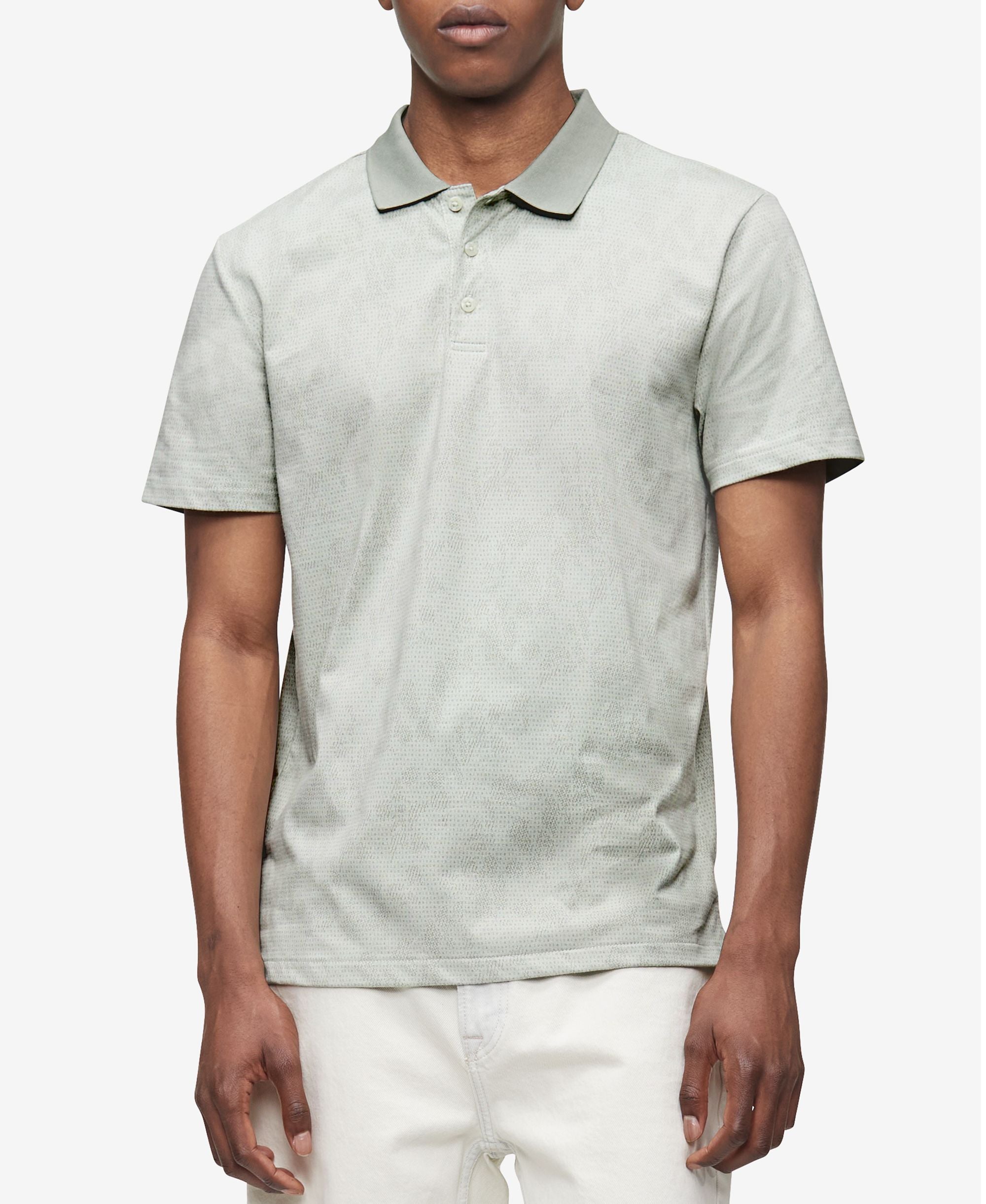 Calvin Klein Monogram Logo Printed Polo Shirt