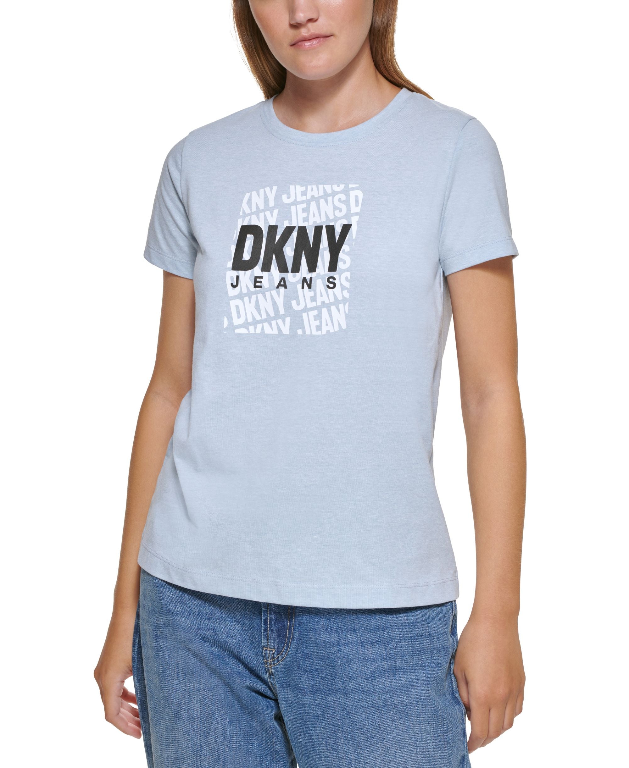DKNY Jeans Womens Logo Print T-Shirt