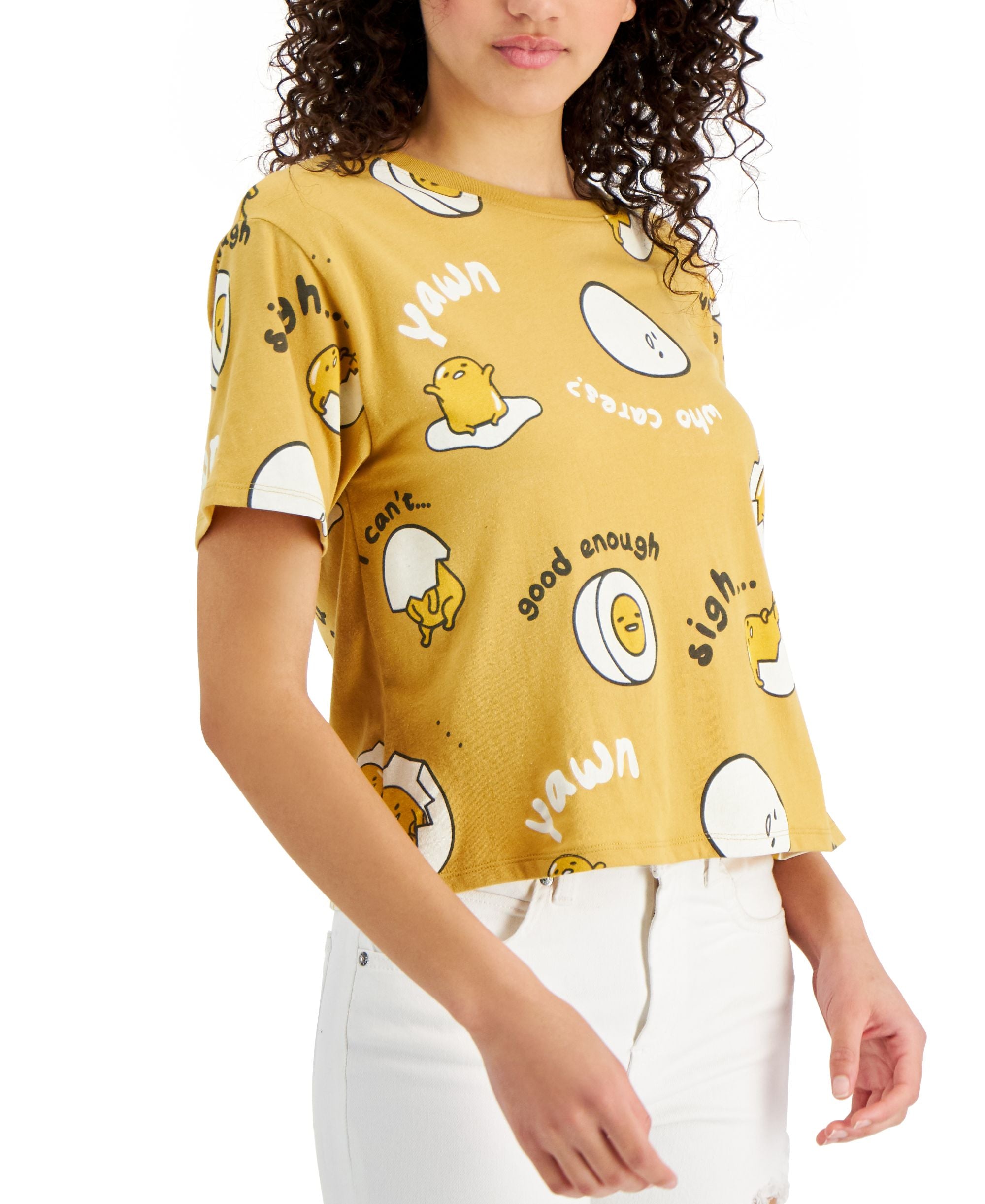 Juniors' Gudetama-Graphic T-Shirt