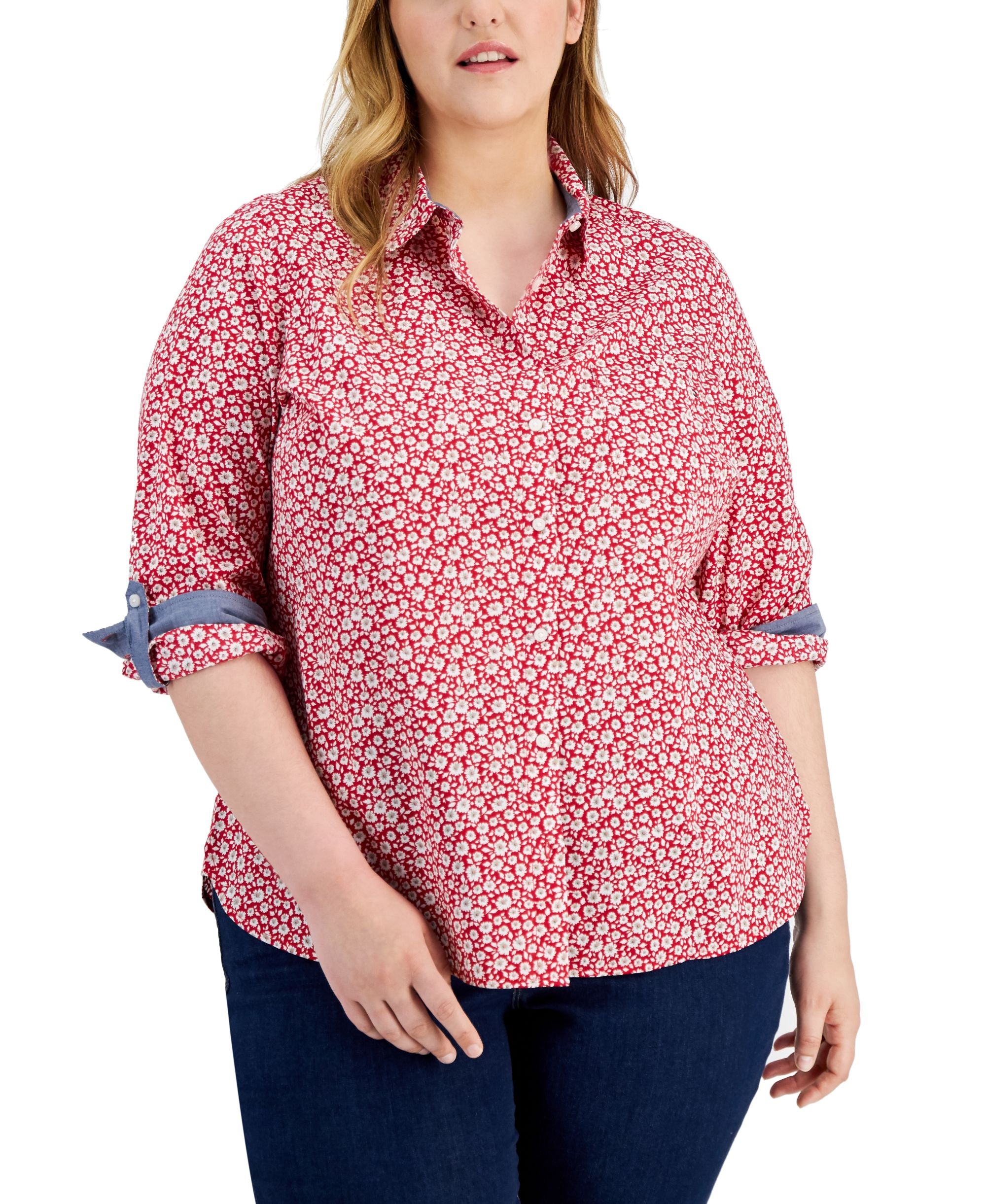 Tommy Hilfiger Plus Size Cotton Utility Shirt