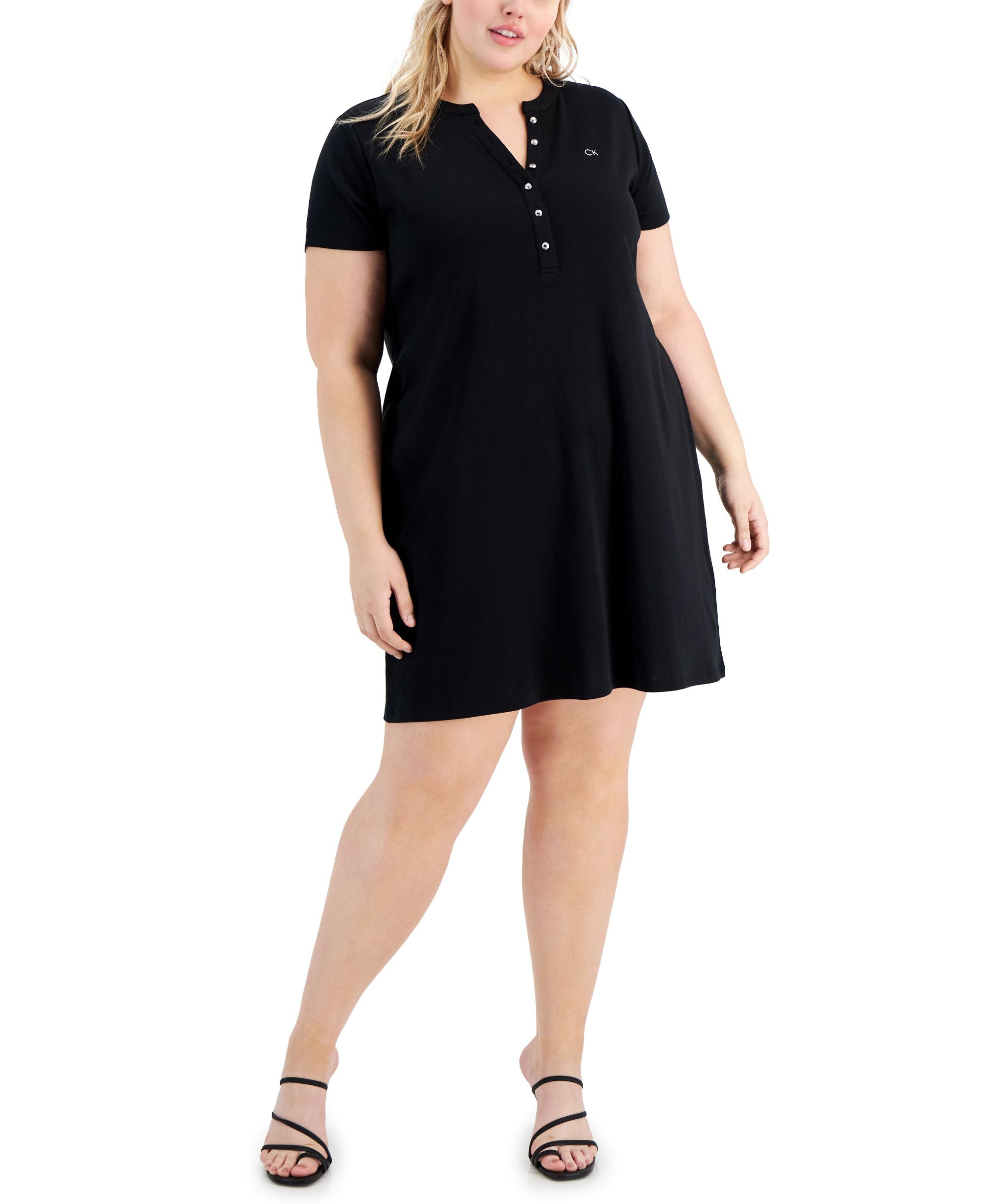 Calvin Klein Plus Size Henley Dress