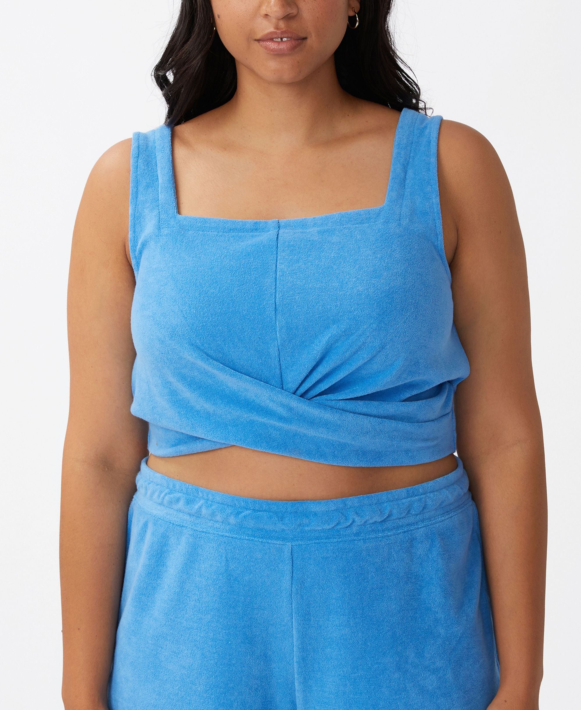 Trendy Plus Size Active Sweat To Swim Vestlette Top