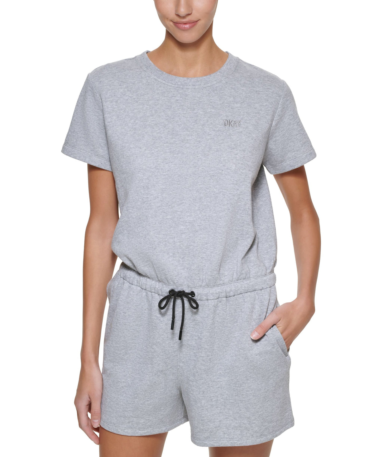 DKNY Sport Womens Crewneck Romper