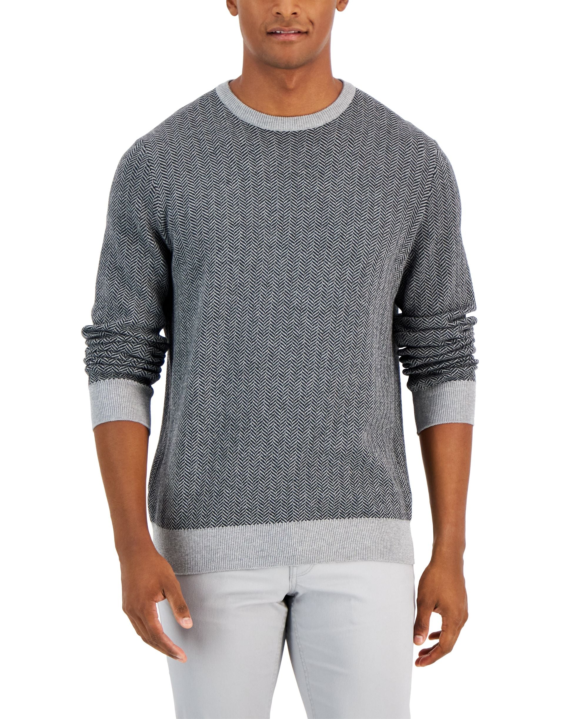 Club Room Mens Herringbone Sweater