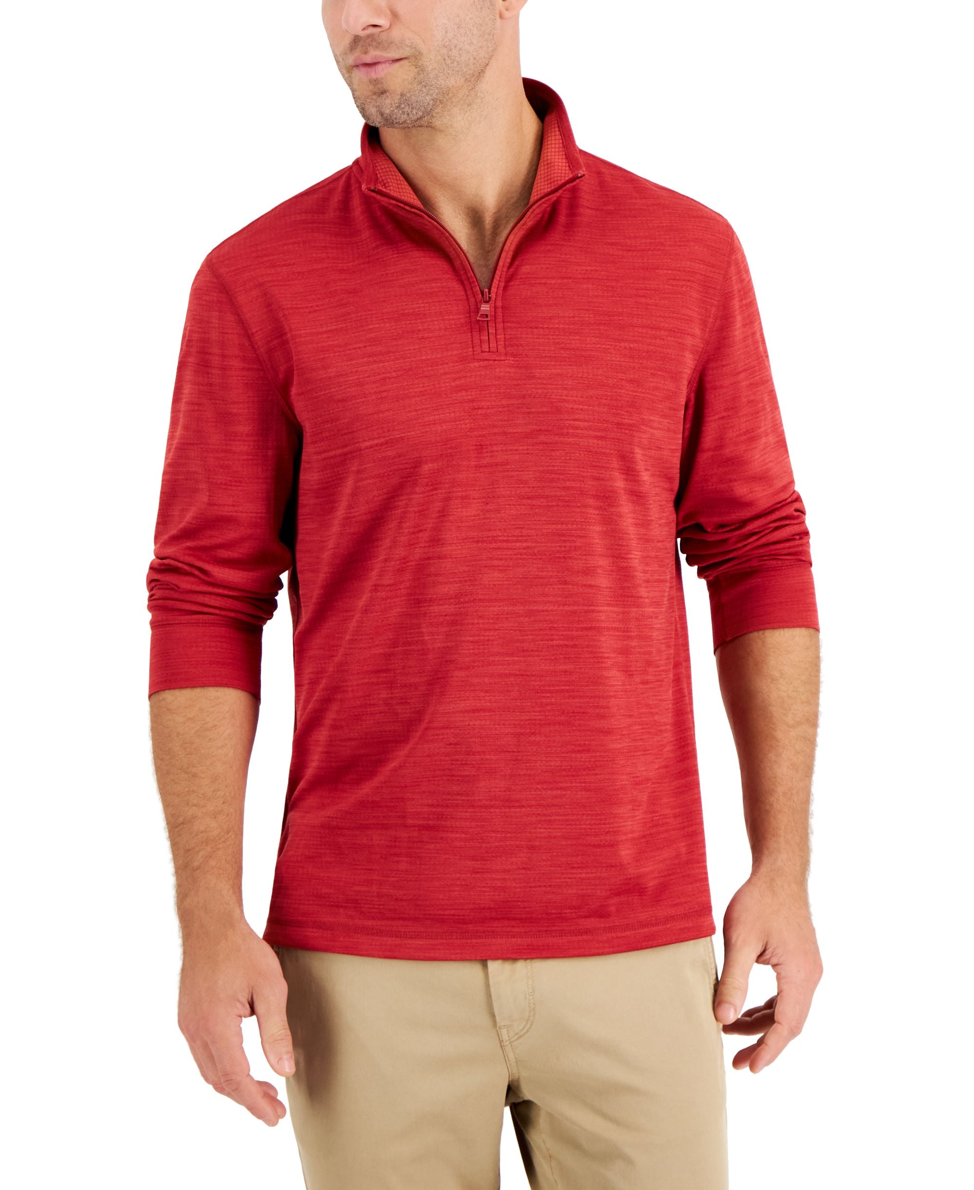 Club Room Mens Quarter Zip Tech Sweatshirt