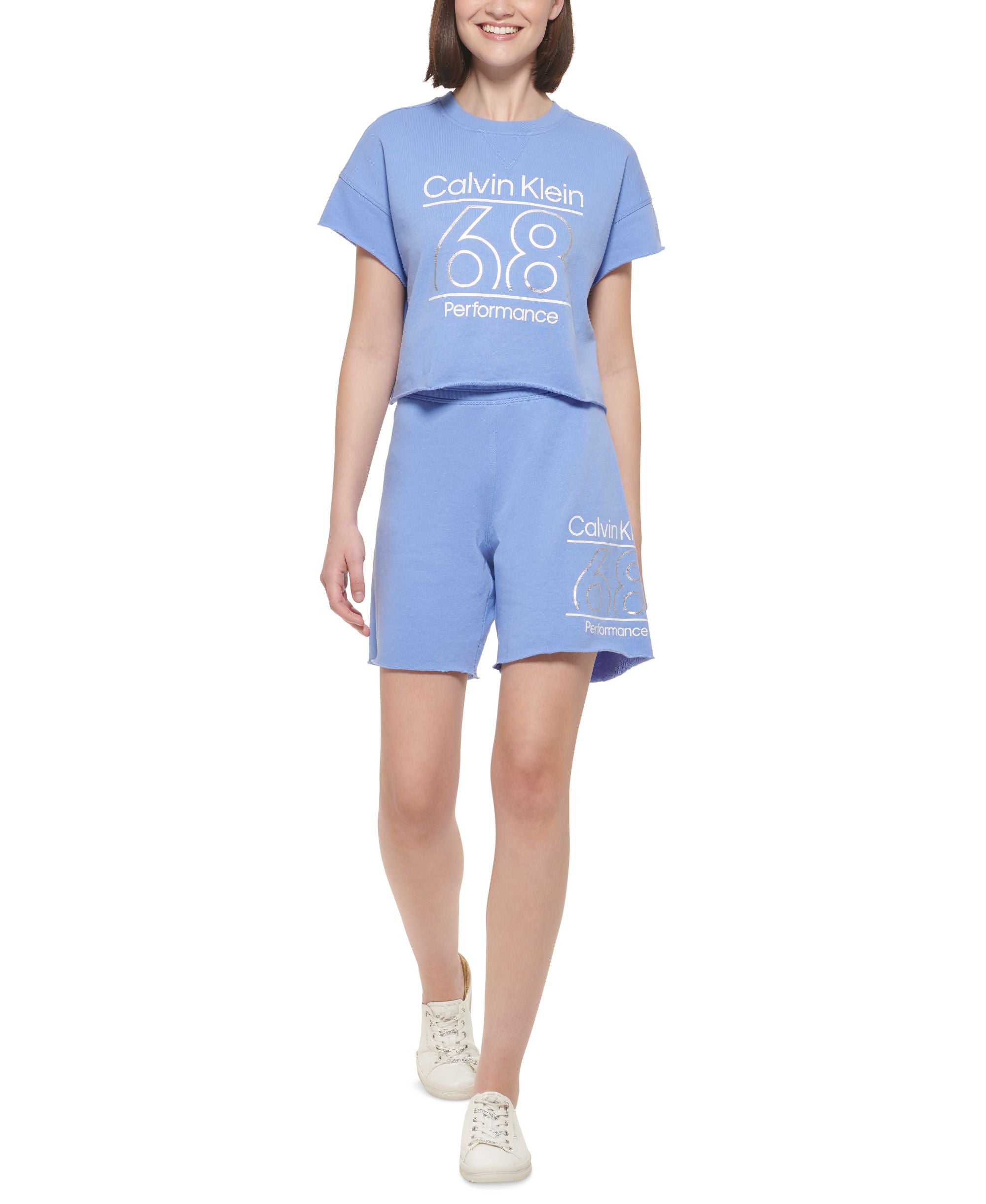 Calvin Klein Performance Womens Cropped Logo T-Shirt