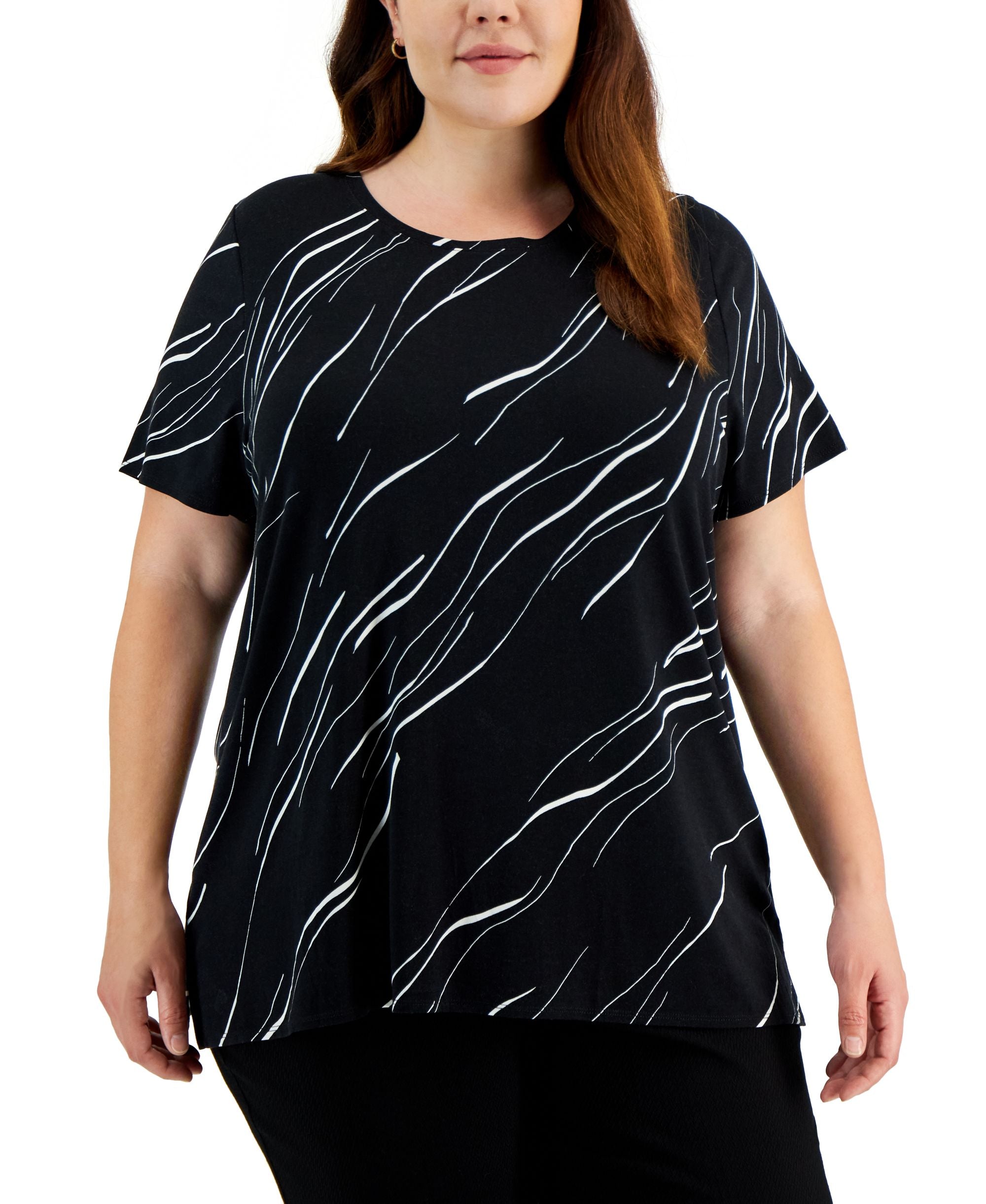 Plus Size Short Sleeve Top