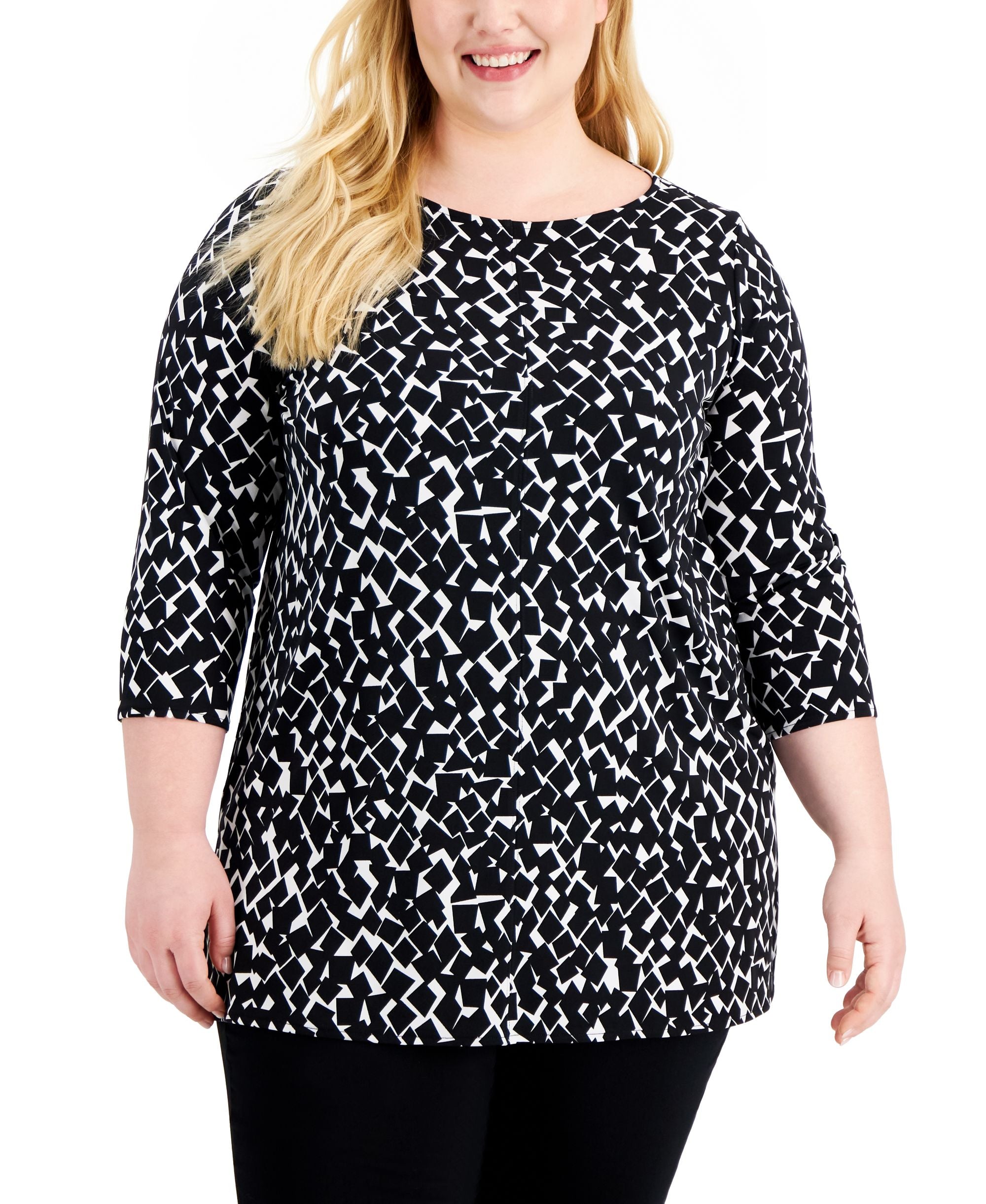 Alfani Plus Size Boat Neck Tunic