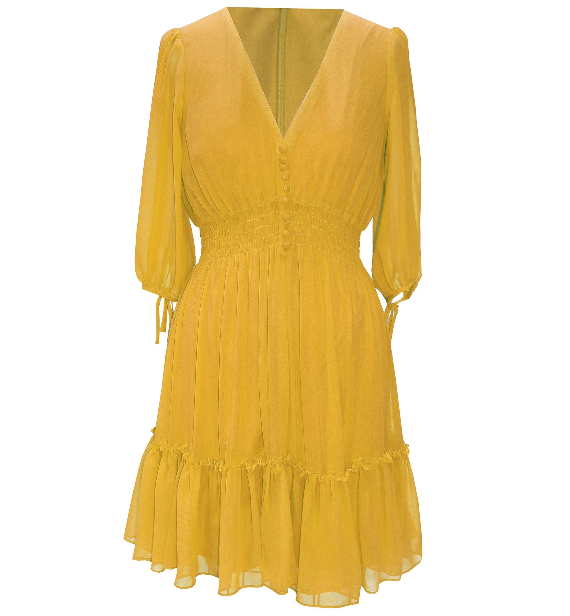 Taylor Smocked Chiffon A Line Dress