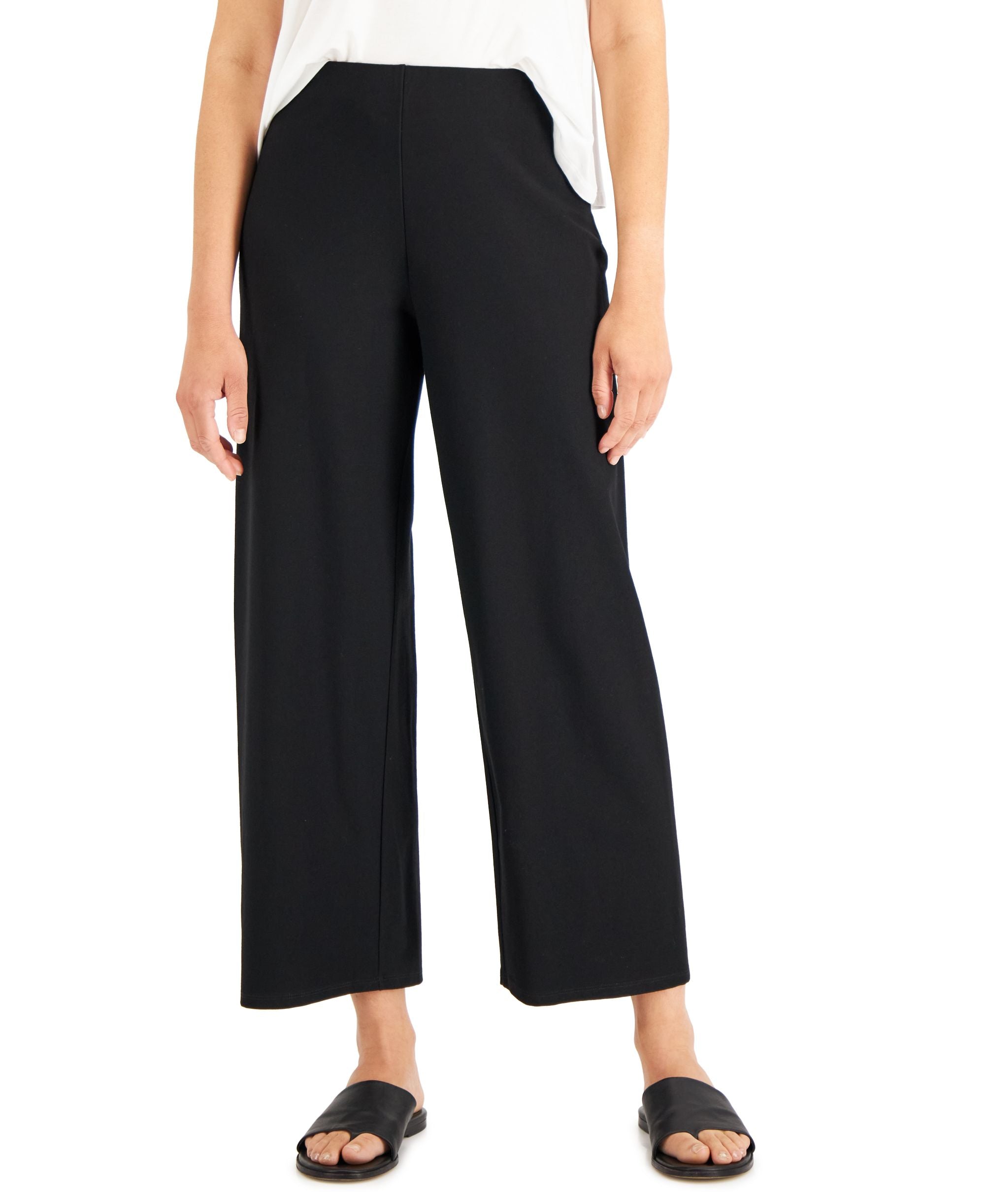 Eileen Fisher Womens Straight Cropped Pants