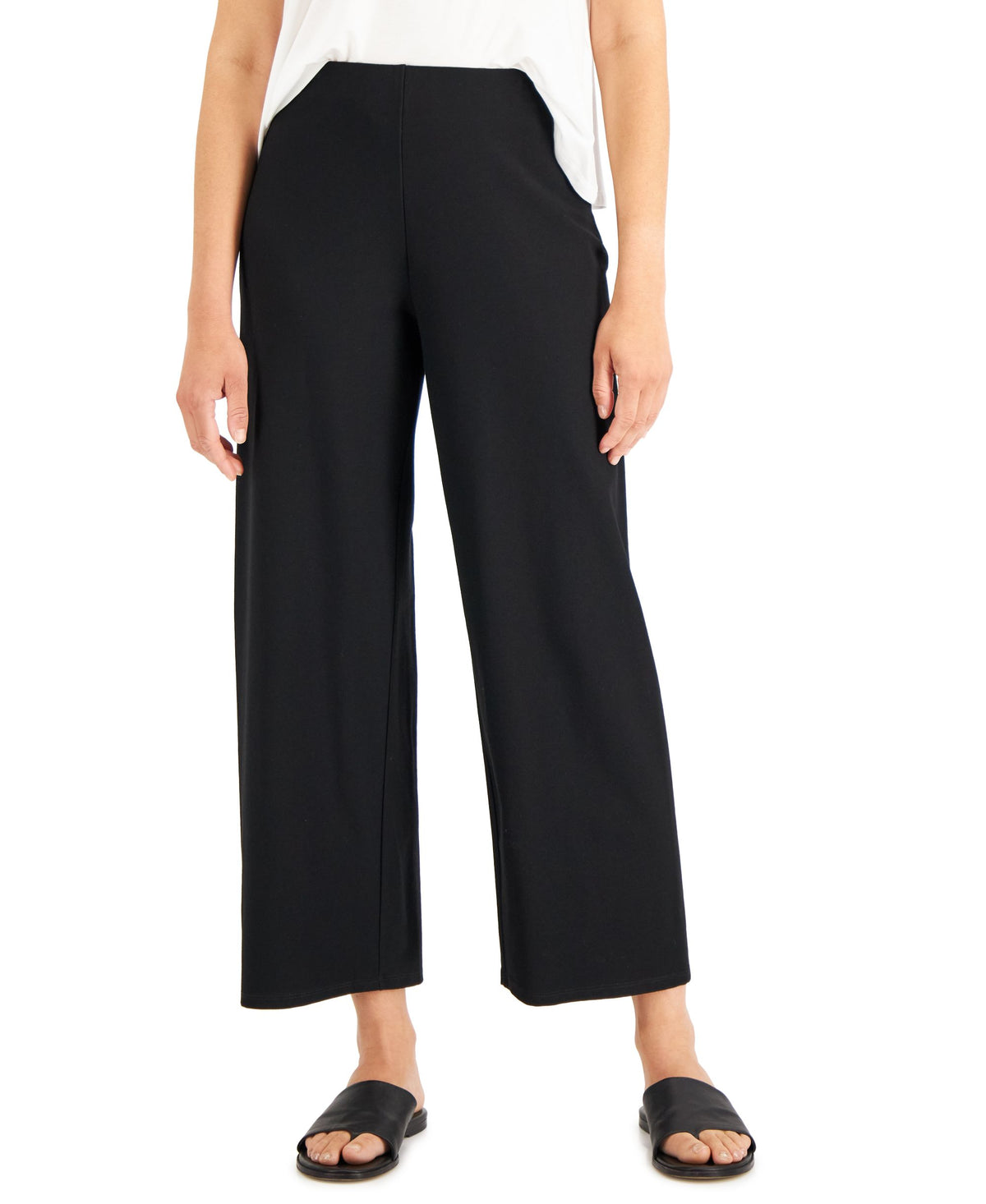 Eileen Fisher Womens Straight Cropped Pants