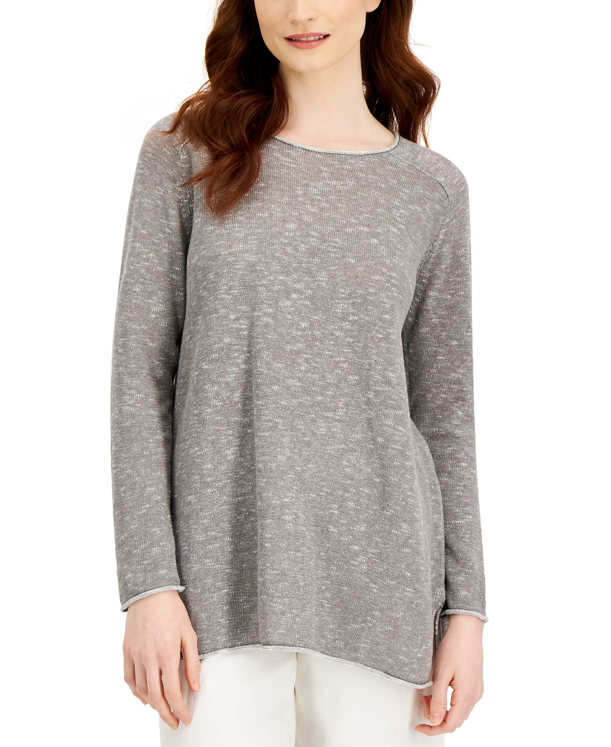 Eileen Fisher Womens Linen & Cotton Relaxed Tunic