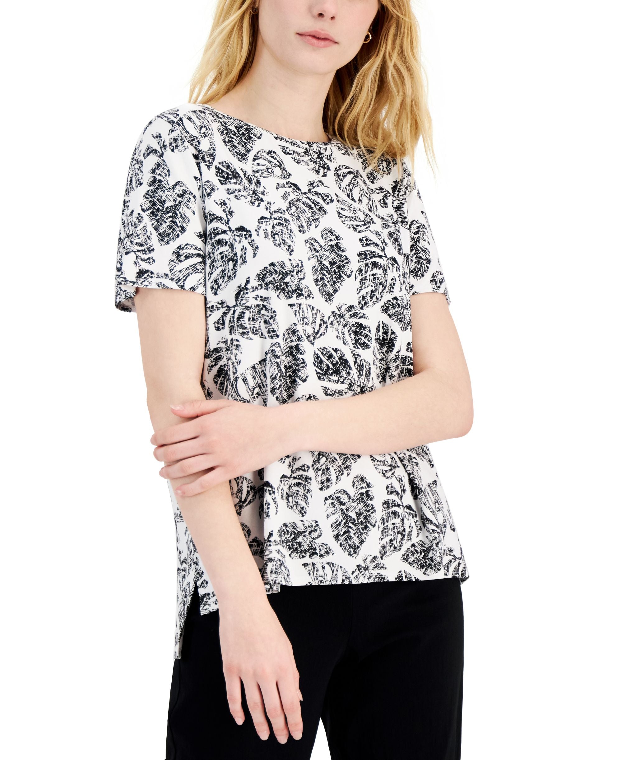 Alfani Printed Crewneck T-Shirt