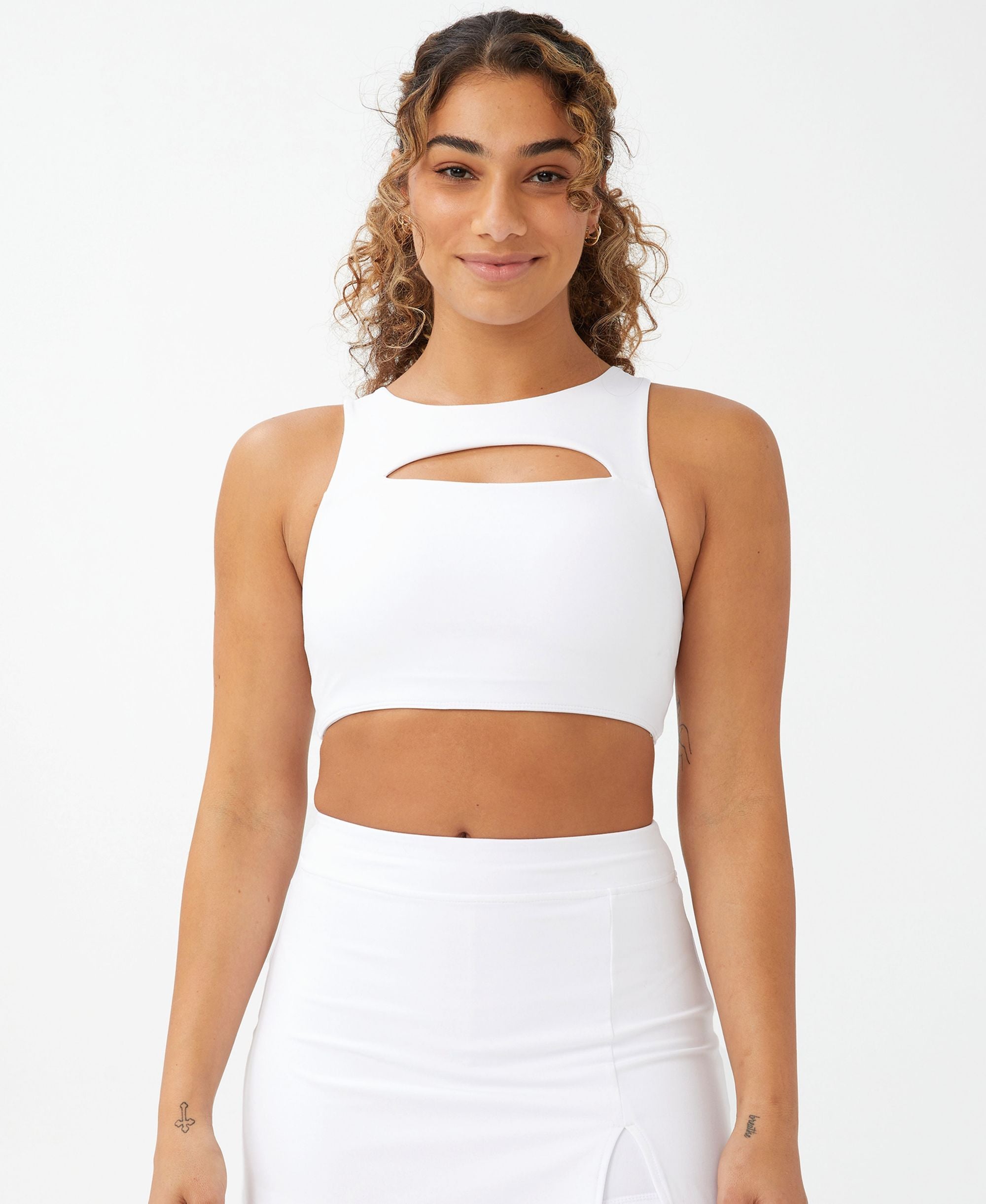 Cotton On Body Womens Smoothing Cut Out Vestlette Top