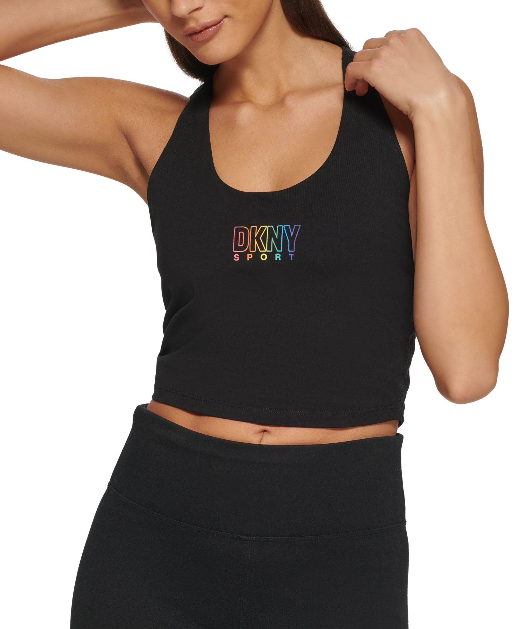 DKNY Sport Womens Pride Logo Racerback Tank Top