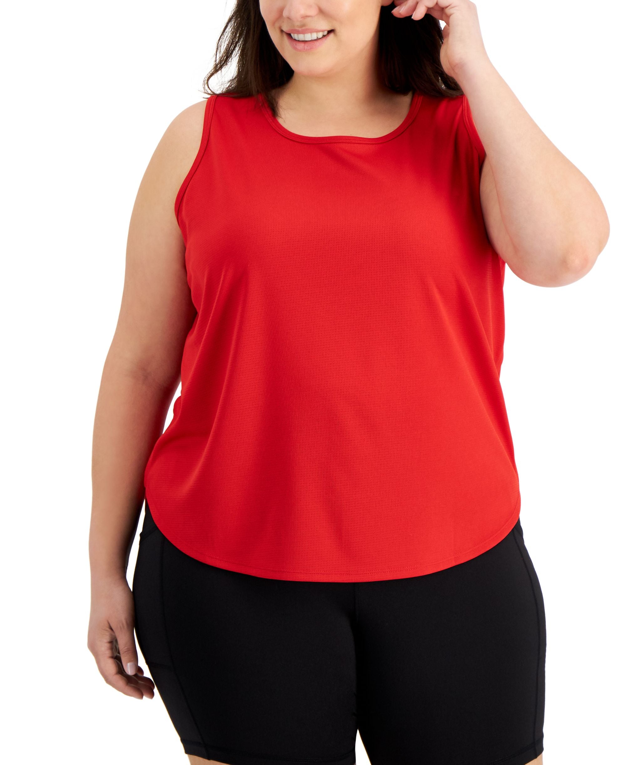 ID Ideology Plus Size Birdseye Mesh Tank Top