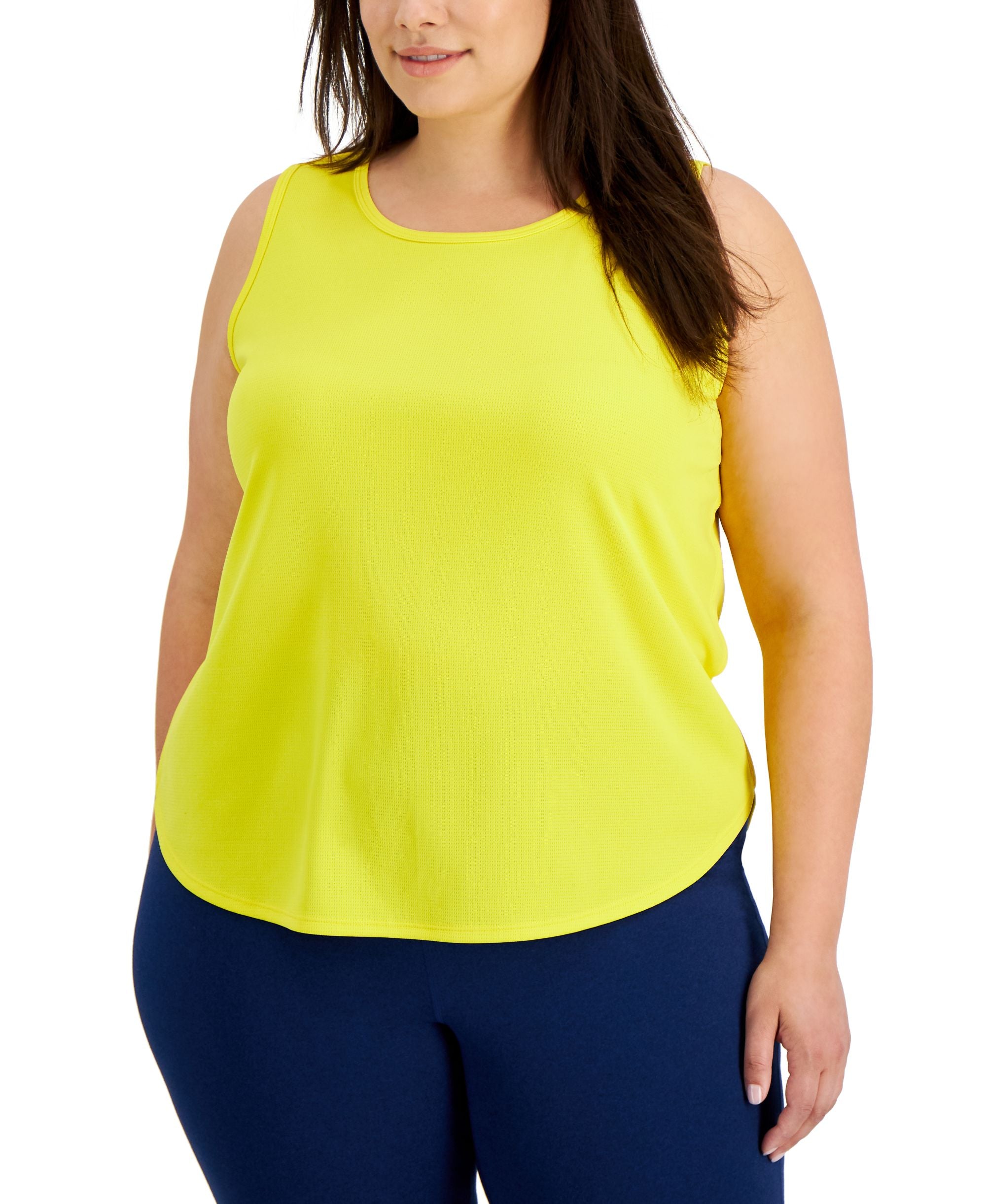 ID Ideology Plus Size Birdseye Mesh Tank Top